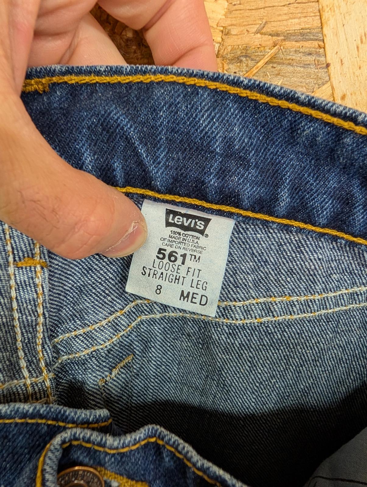 Levis 561 Size 8-10 W28 L32 Vintage 90s Jeans Made In USA Loose Fit Straight Leg