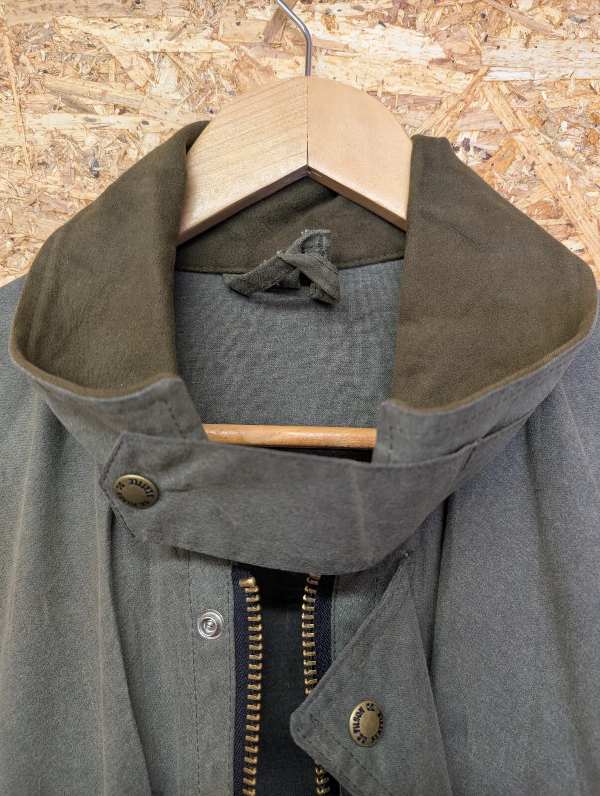 Filson Shelter Cloth Packer Mens Large Green 460n Wax Waterfowl Oil Field USA