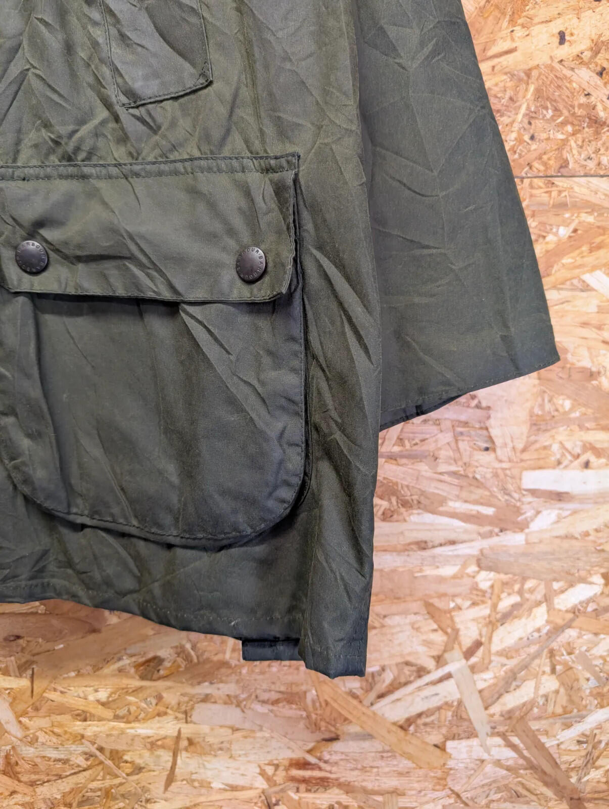 Vintage Barbour Bedale Wax Cotton Jacket Mens XL C44 Green A100 90s England Made