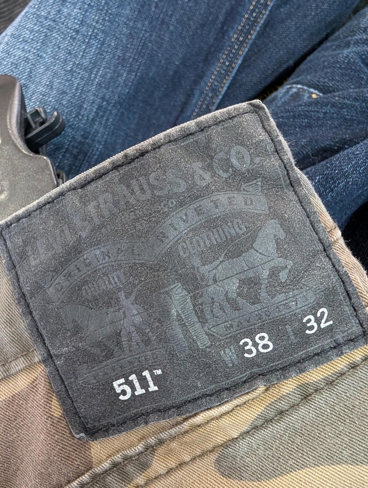 Levis 511 Jeans W38 L32 Men Camouflage Slim Fit Camo Utility Cotton Chino