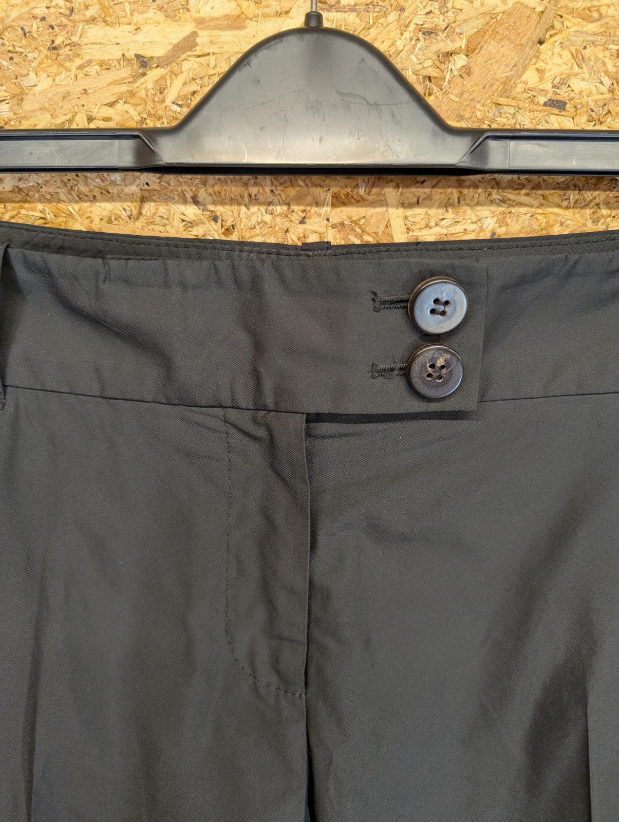 All Saints Trousers Size 10 W30 L27 Black Smart Formal Italian Cloth Side Stripe