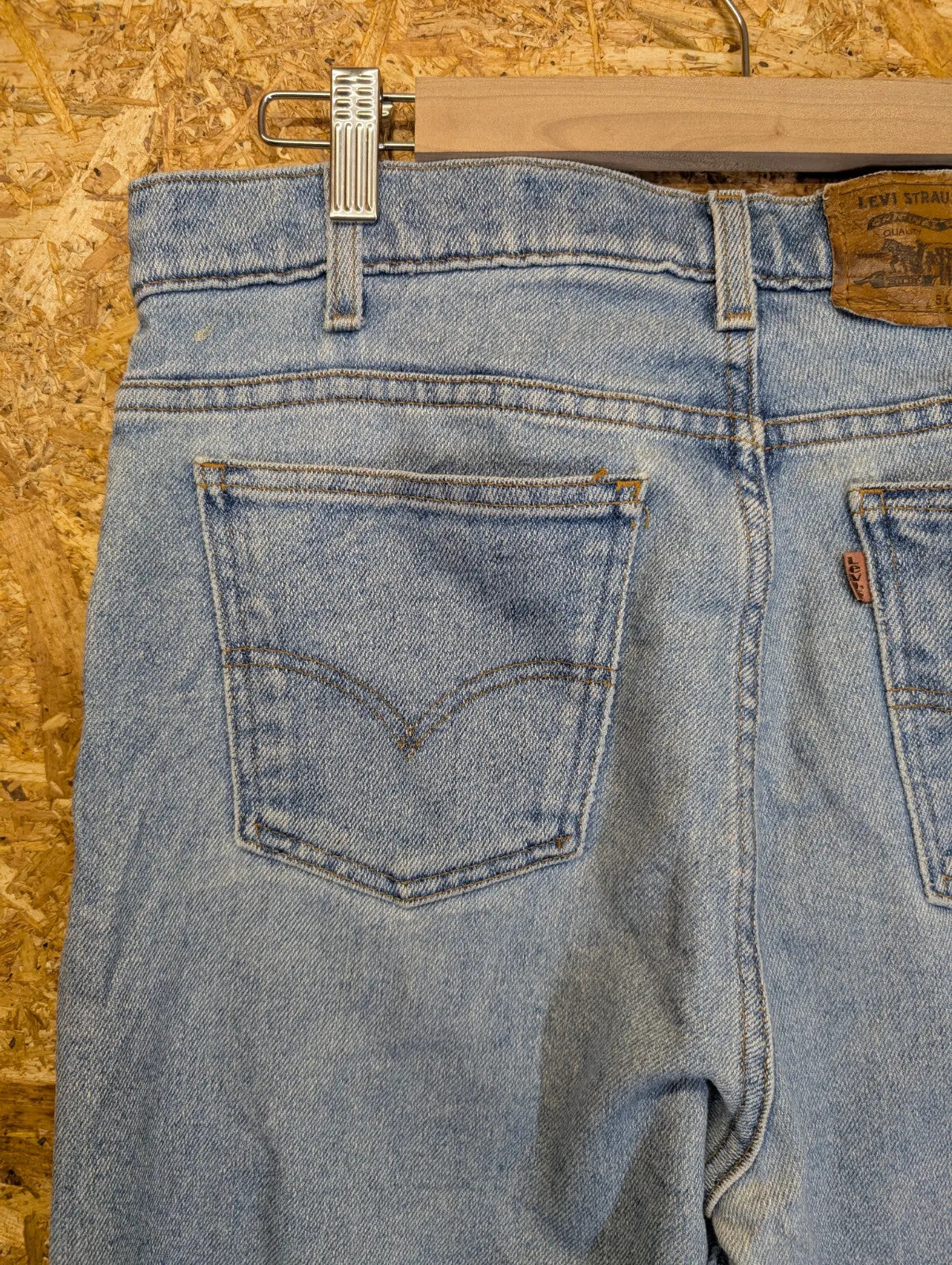 Vintage Levis Bronze Tab Jeans Mens W33 L30 Light Blue Denim Flex Zip Fly 90s