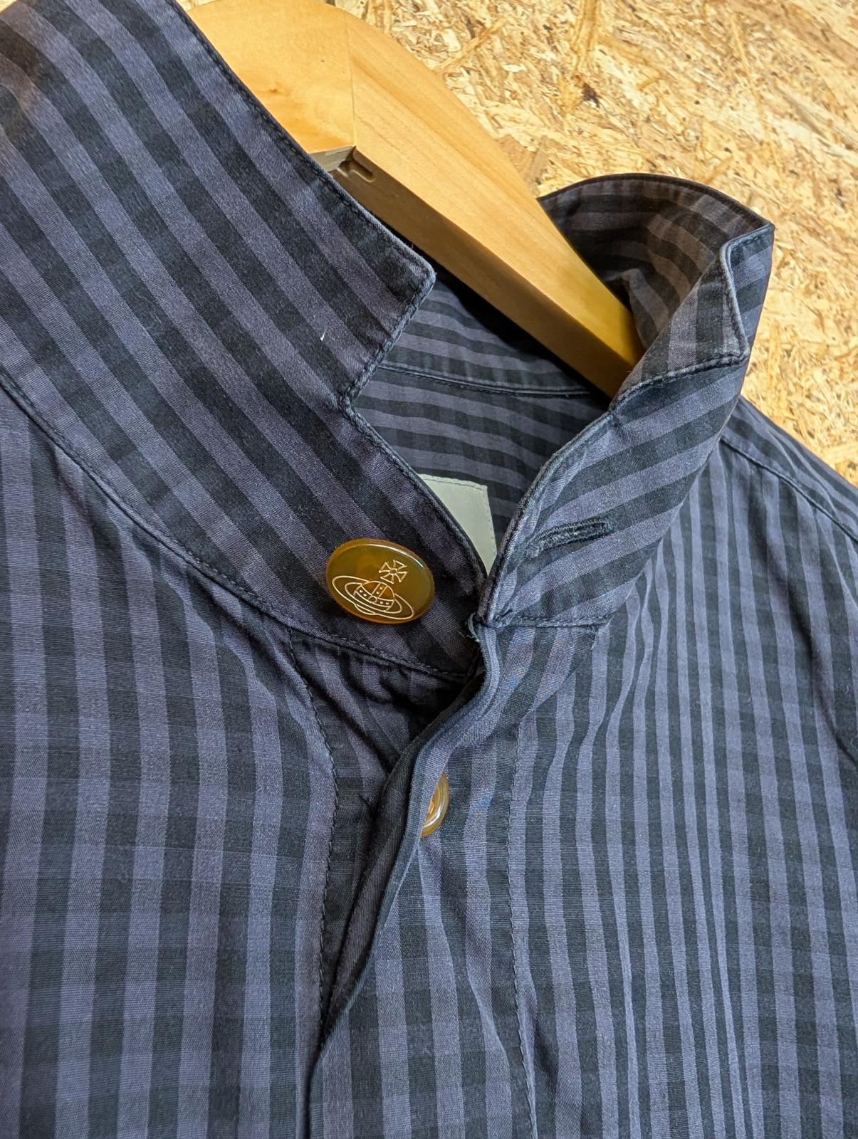 Vivienne Westwood Shirt XL Blue Check Long Sleeve Cotton Vintage