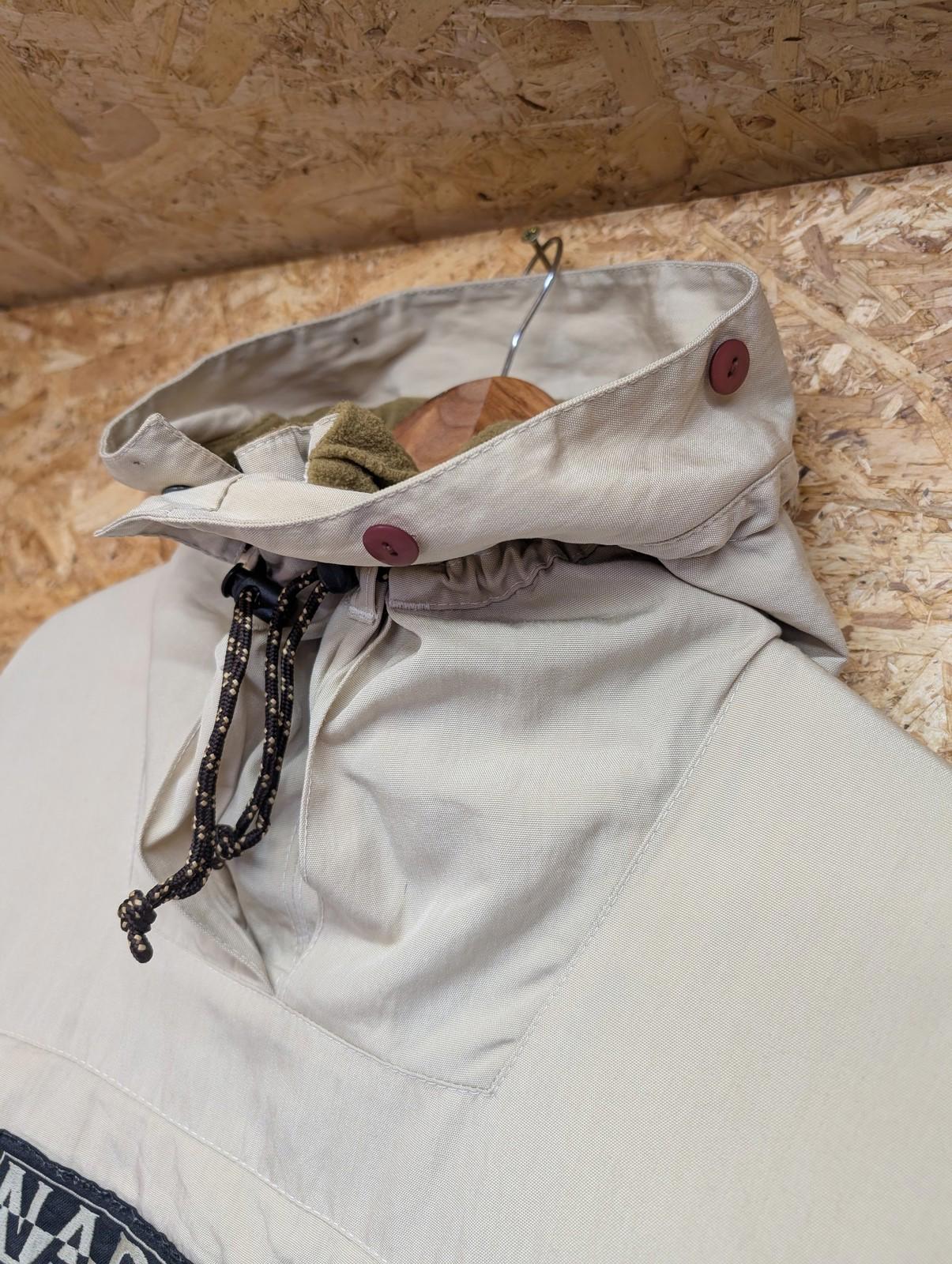 Napapijri Skiddo Smock Jacket Mens Medium Padded Anorak Beige Coat Vintage 90s