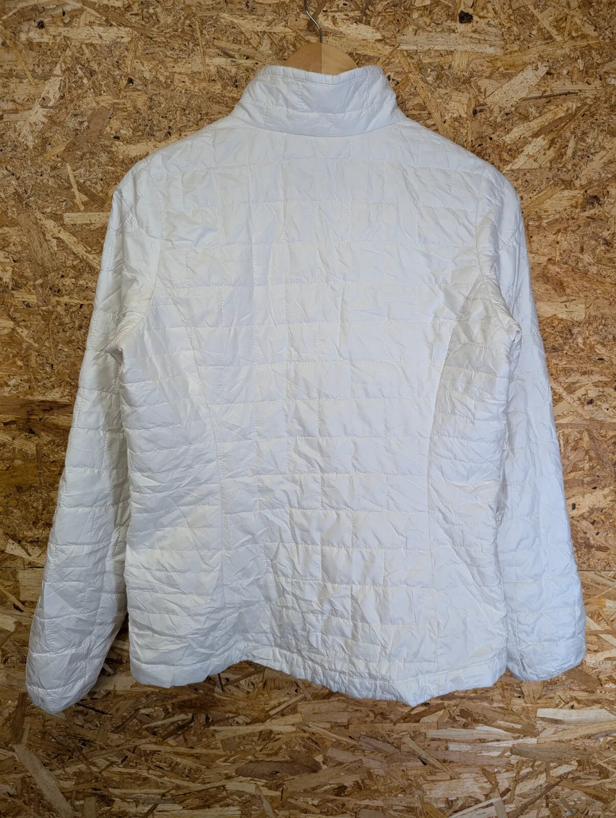 Patagonia Nano Puff Jacket Women Small White Padded Quilted Hiking Walking Trail