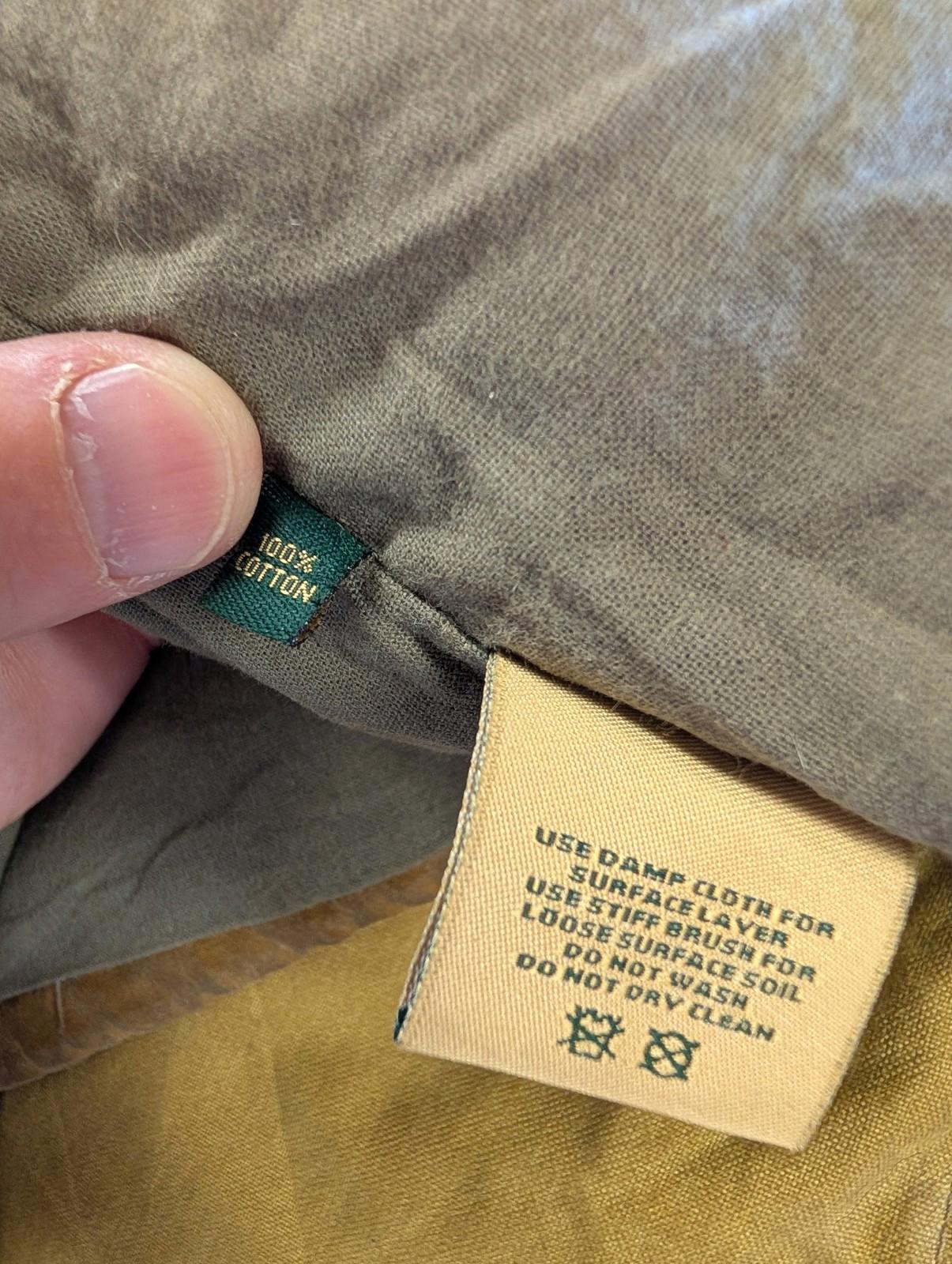 Filson Jacket Large Men Waxed Workwear Brown Outdoor Coat Oil Moelskin Collar