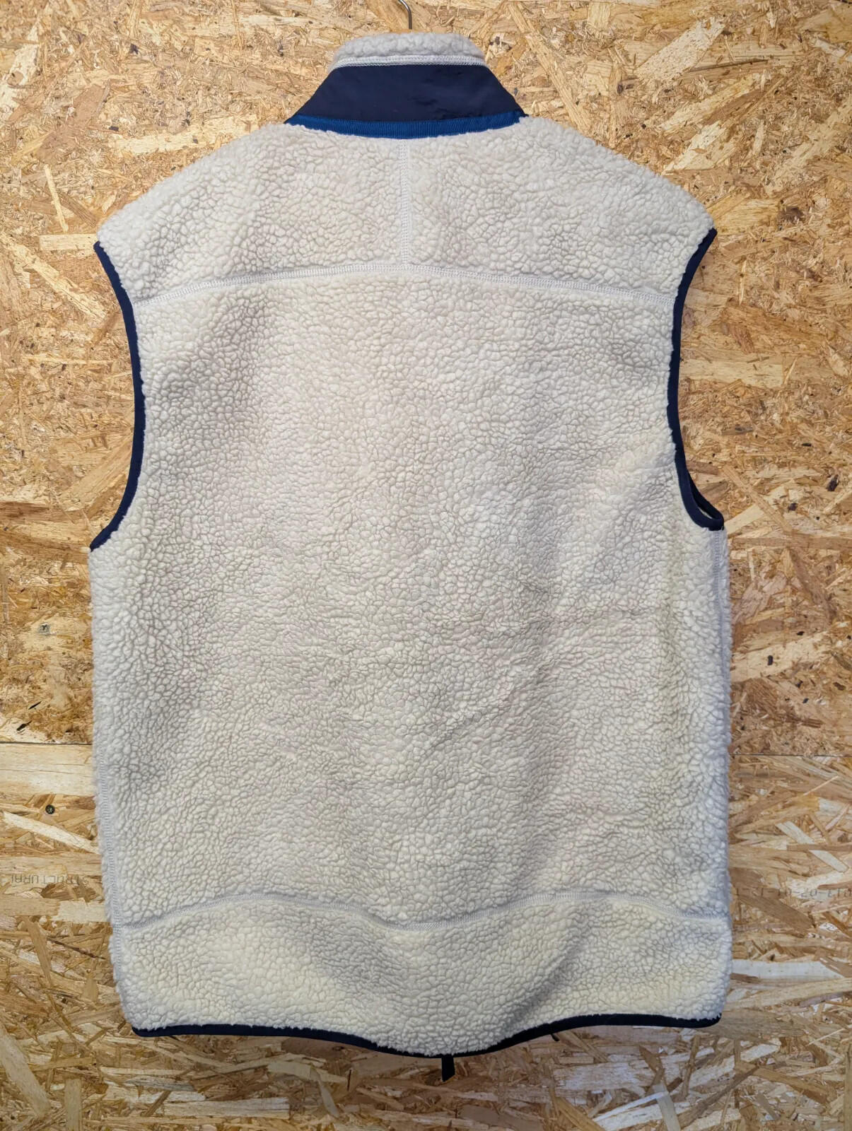 Patagonia Oatmeal Retro-X Pile Fleece Large Vest Zip Cream Gilet Bodywarmer