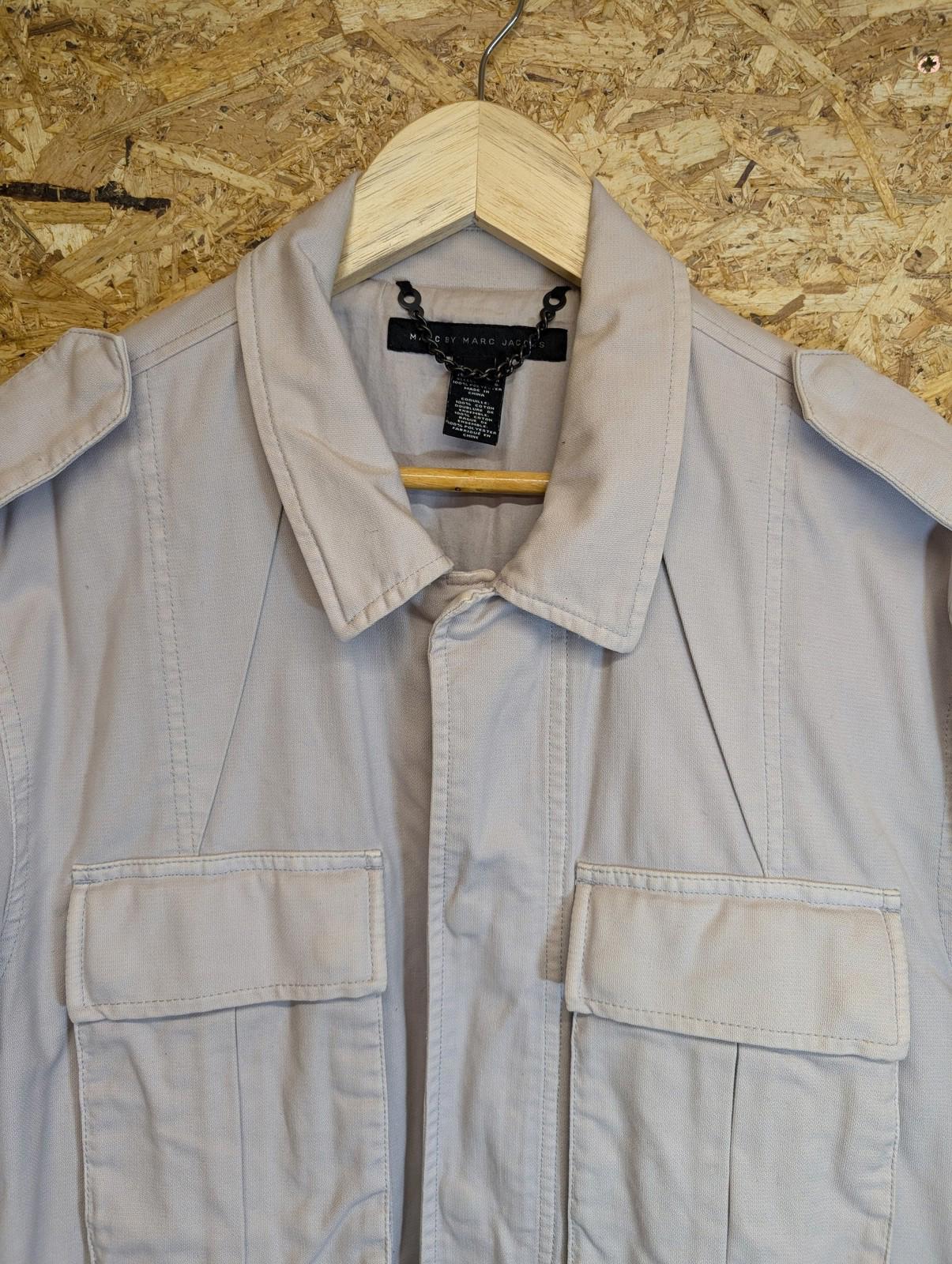 Marc Jacobs Chore Jacket Mens XL Military Cream Stone Cotton Utility Oi Polloi