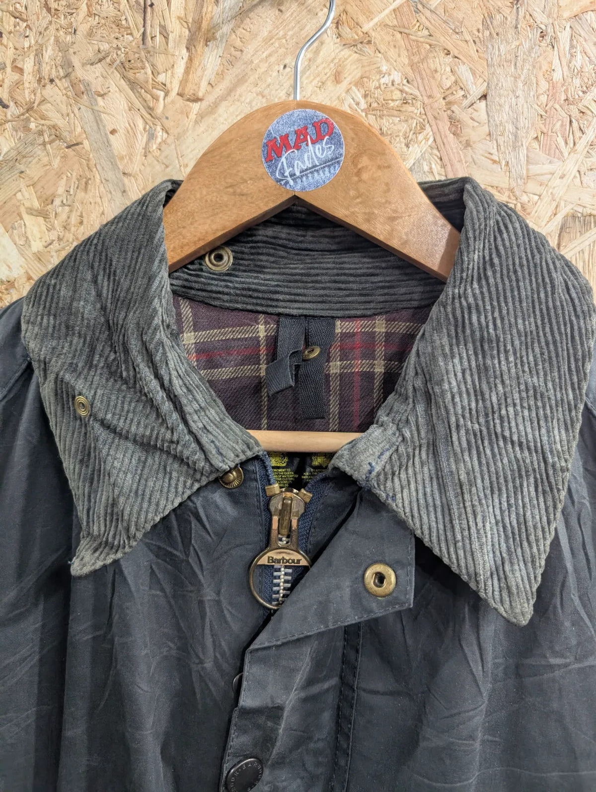 Barbour Wax Bedale Jacket Mens Medium C40 102cm Black A105 England Made 90s