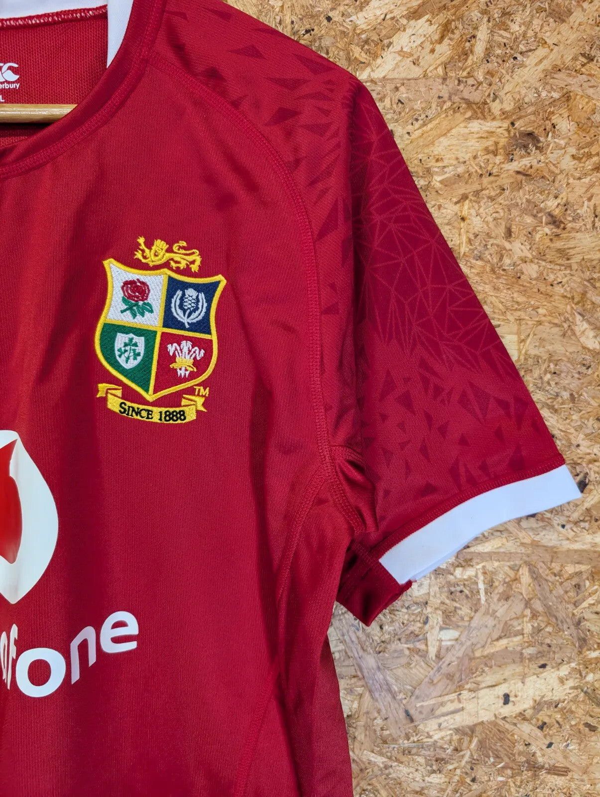 British Lions 2021 Tour Rugby Top Mens Large Red Vapodri Short Sleeve Canterbury