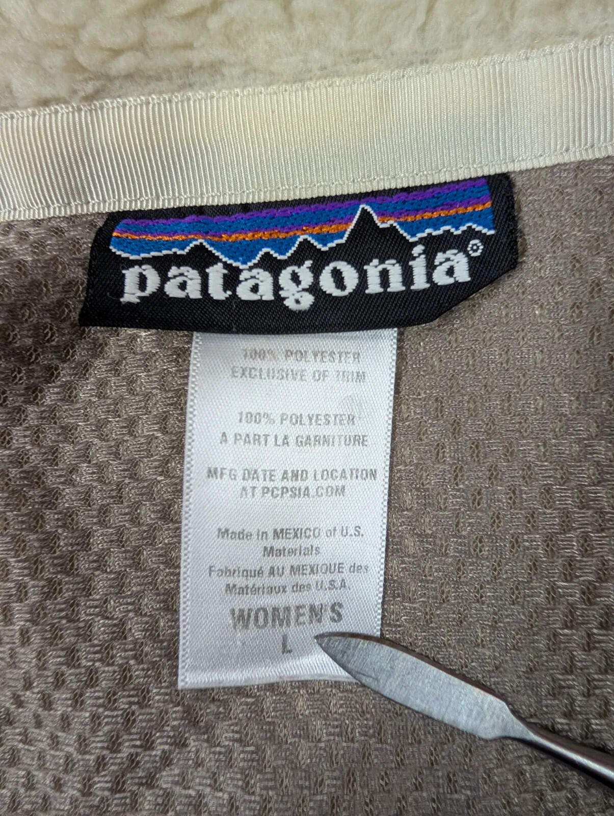 Patagonia Retro-X Fleece Vest Women Large Cream Sherpa Full Zip Gilet Bodywarmer