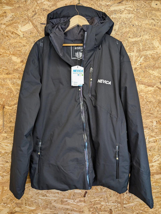 Nevica Ski Jacket Men XXL Waterproof Breathable Black Insulated Winter Snowboard