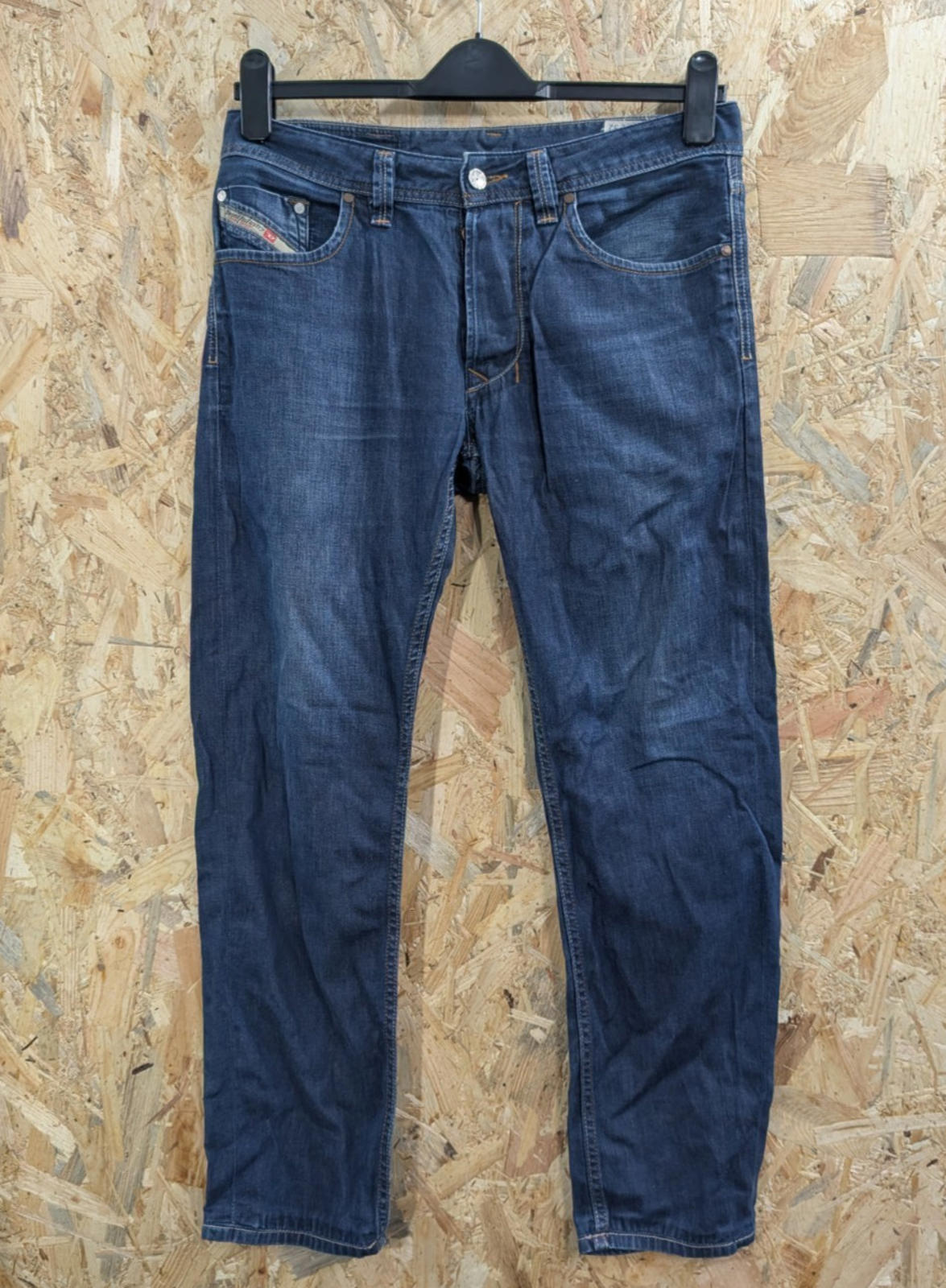 Diesel Larkee Jeans W30 L29 Soft Denim 0802A Mid Blue Regular Straight Button