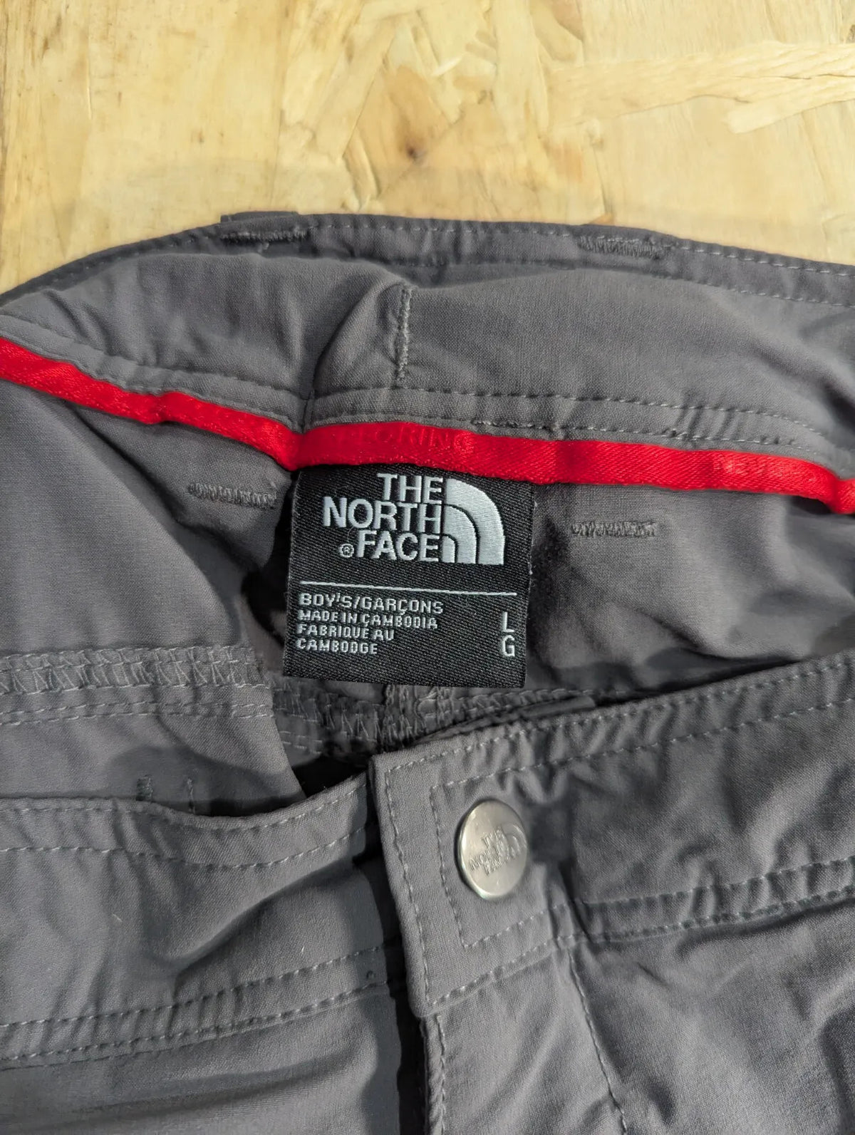 North Face Cargo Trousers W28 L28 Boys Large Charcoal Grey Straight Stretch