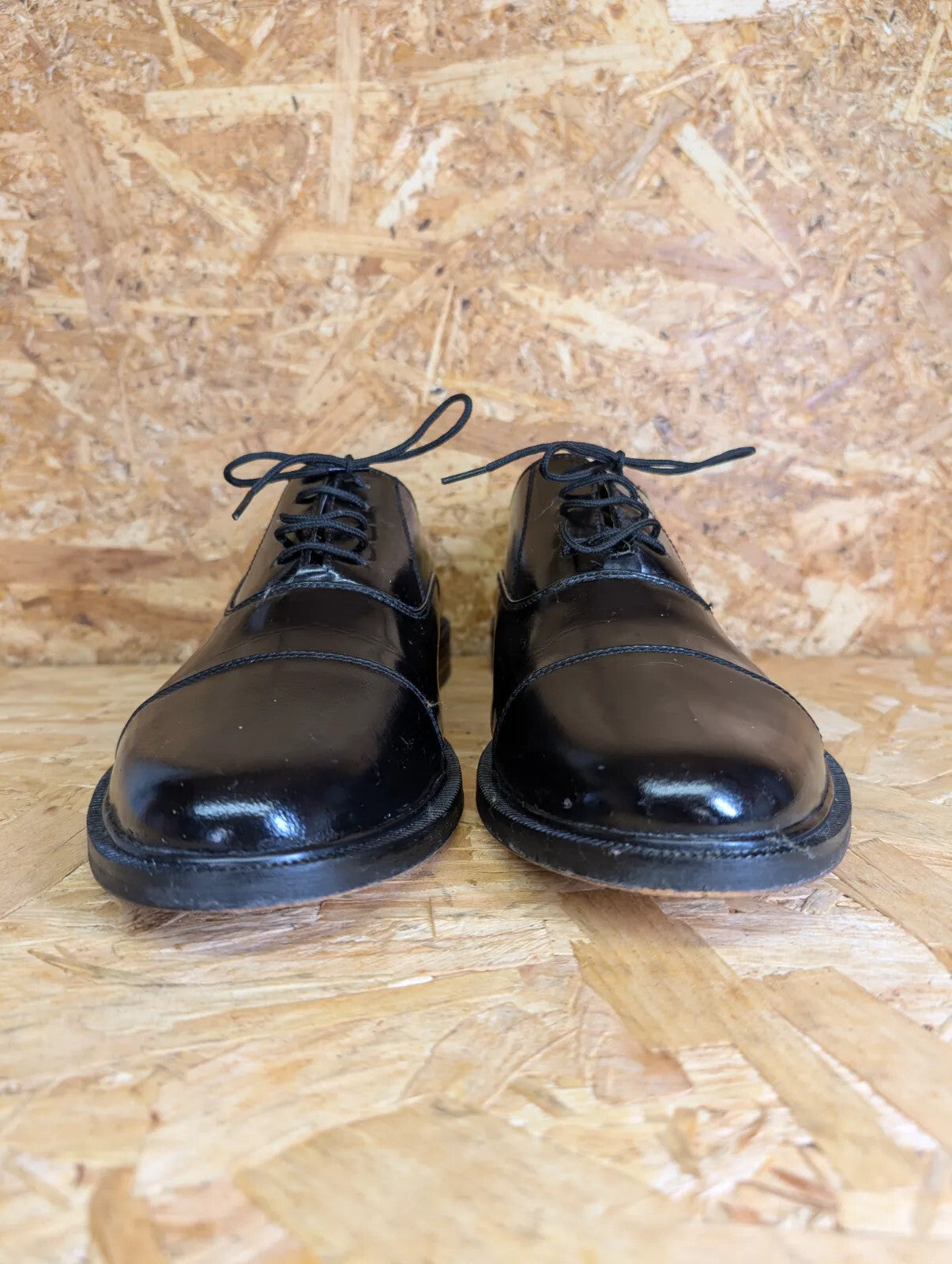 Vintage Dr Martens Shoes Mens UK 9 Black Leather Oxford Derby 1461 3-eyelet Lace