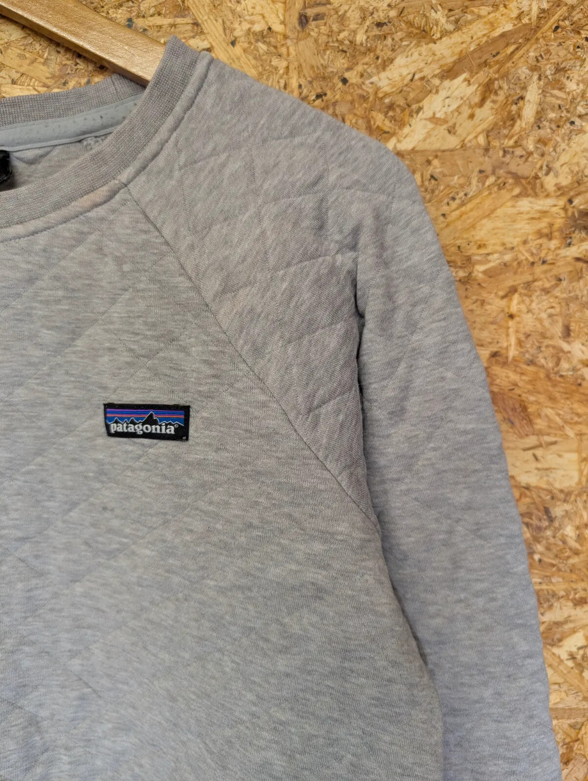 Patagonia Crewneck Sweatshirt Womens Small Grey Diamond Organic Cotton Pullover