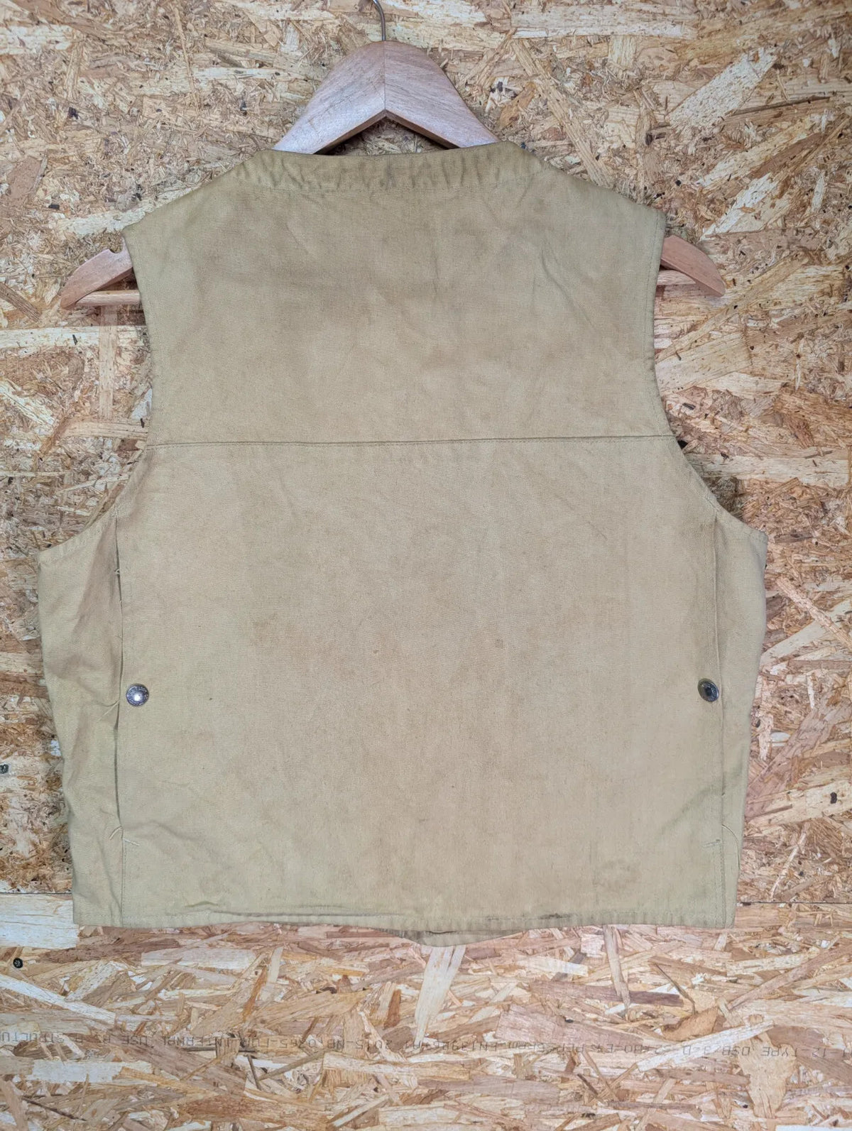 Vintage Filson Dry Cloth Vest 38 Small Gilet Beige Made USA Canvas 50s Heritage