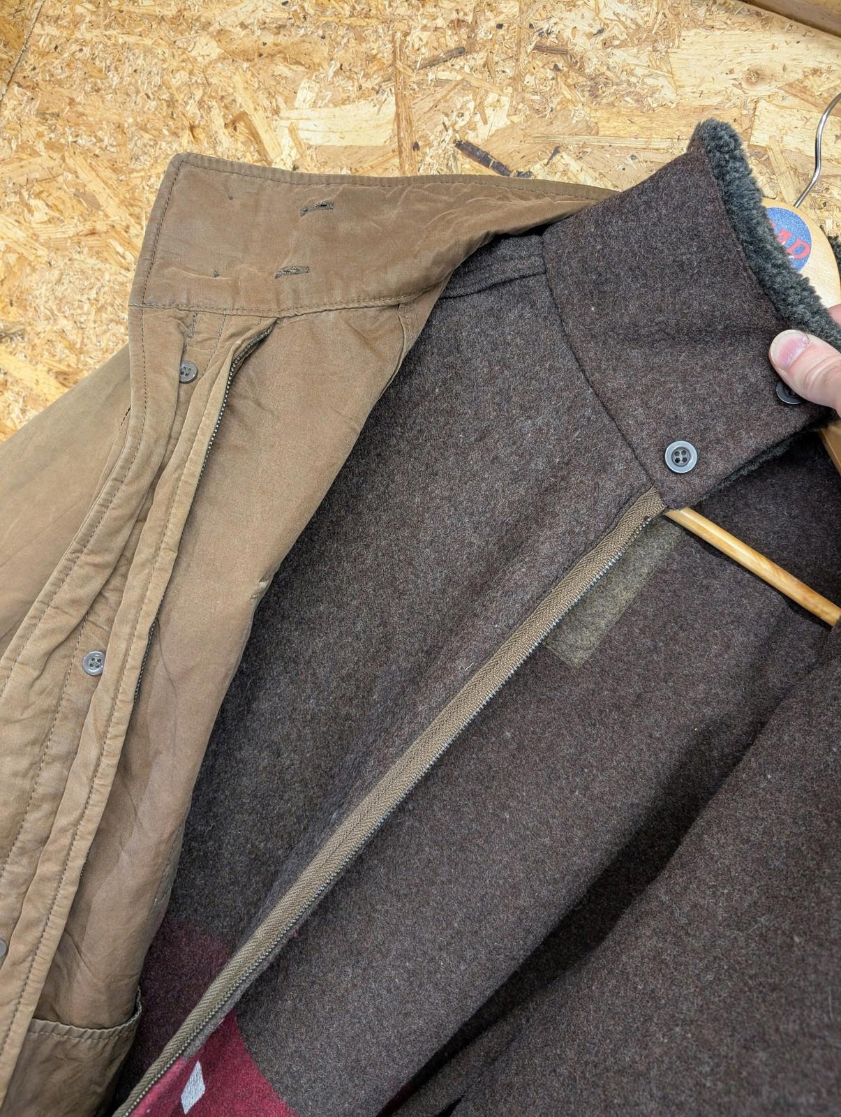 Strellson Jacket XL 44 Men Brown Chore Swiss Cross Edition Detachable Wool Liner