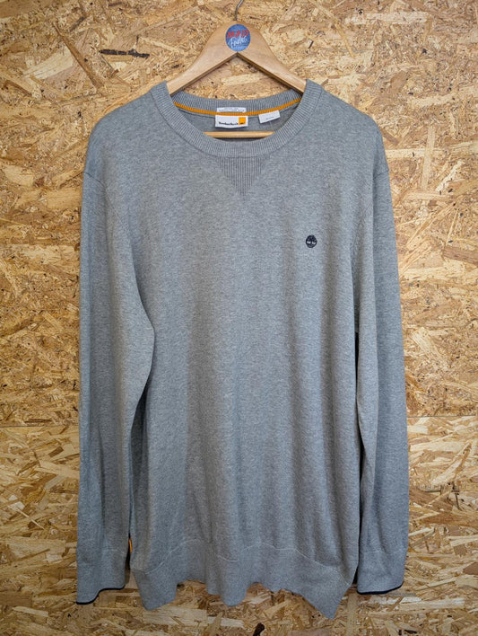 Timberland Grey Jumper Mens XL Sweater Crew Neck 100% Organic Cotton New