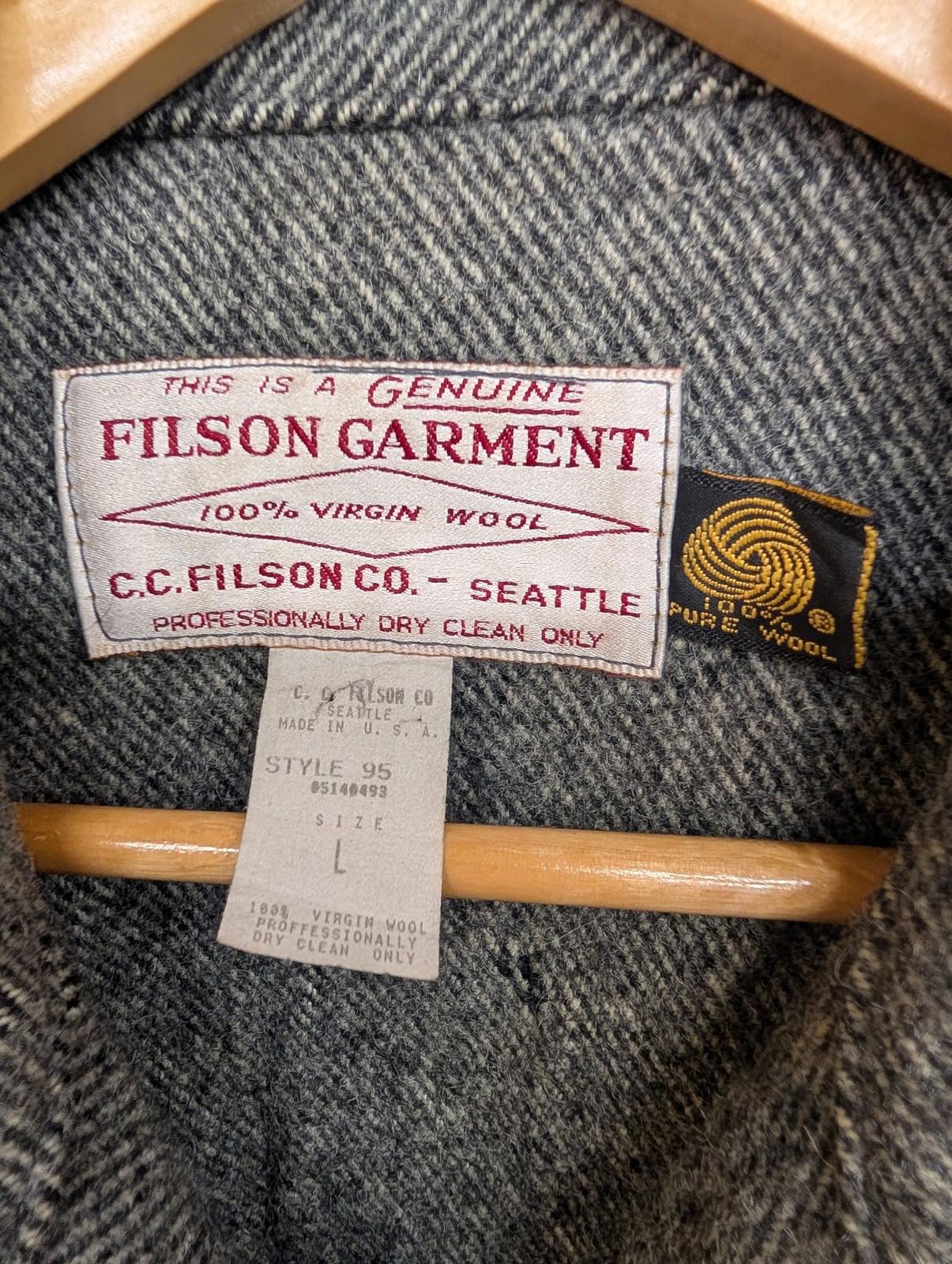 Filson Wool Cape Coat Large Men Style 95 Double Mackinaw Grey Jacket Vintage