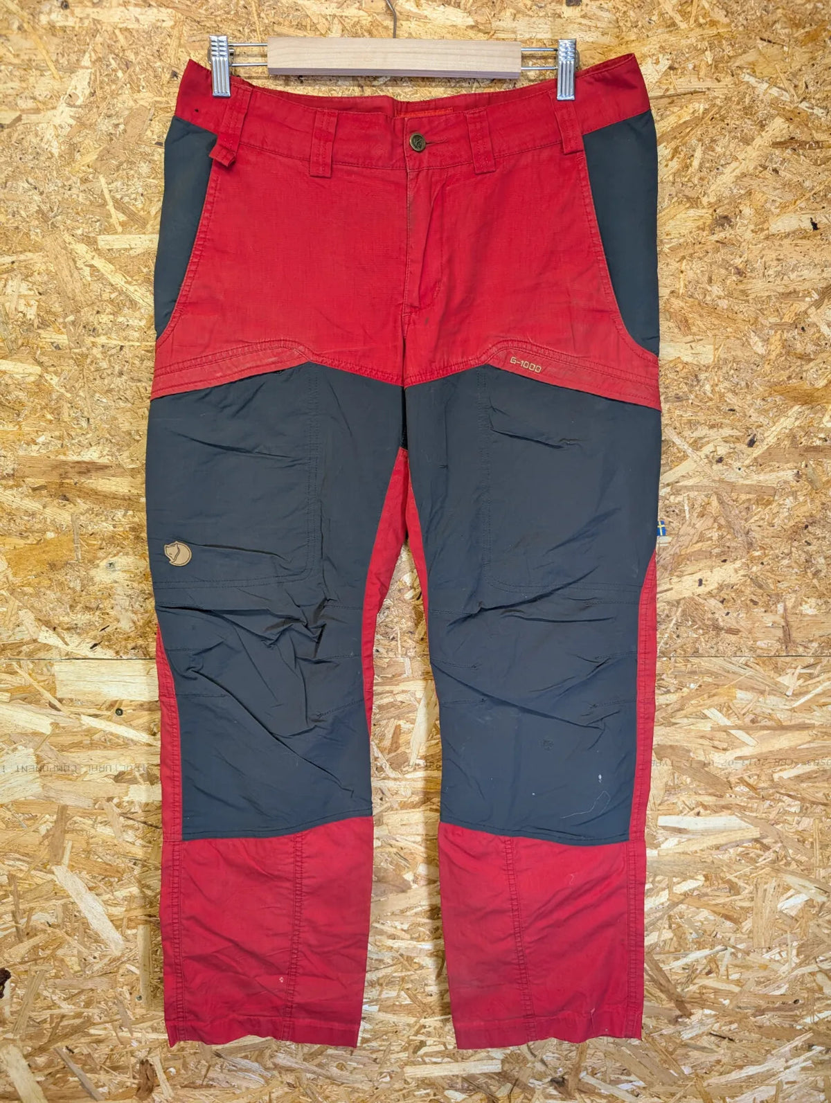 Fjallraven G1000 Tundra Trousers Mens W30 L32 Red Black Regular Straight Hiking