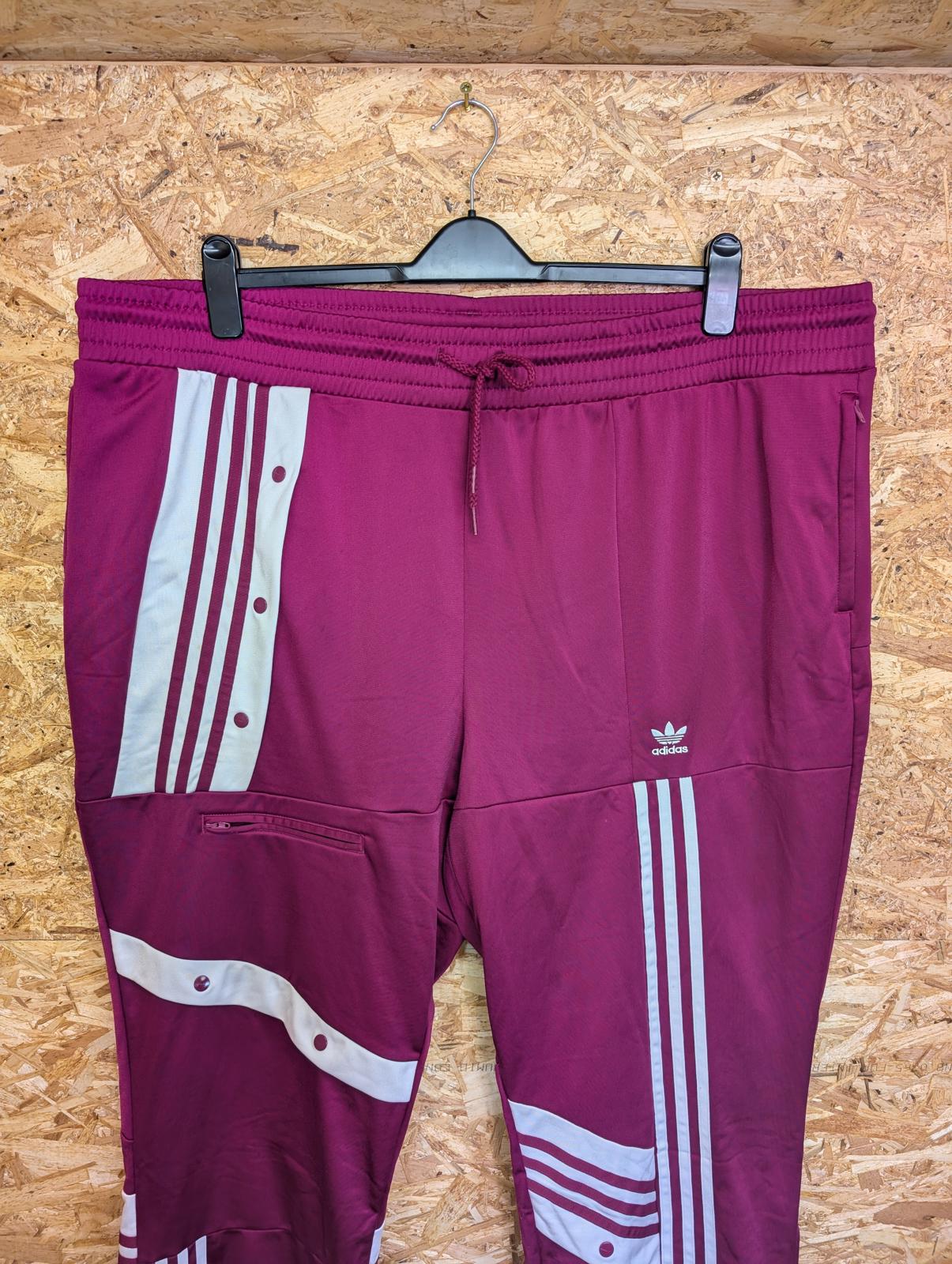 Danielle Cathari x Adidas Poppers W44 Track Pants Joggers Trousers Burgundy