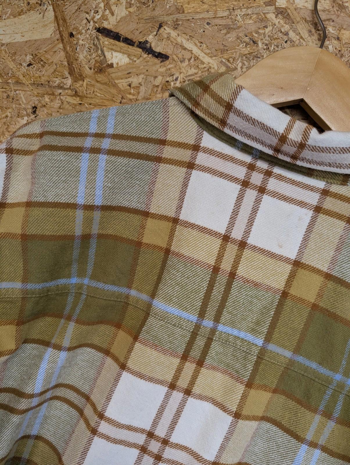 Dickies Plaid Shirt Men’s Medium Button-Up Casual Check Flannel Green