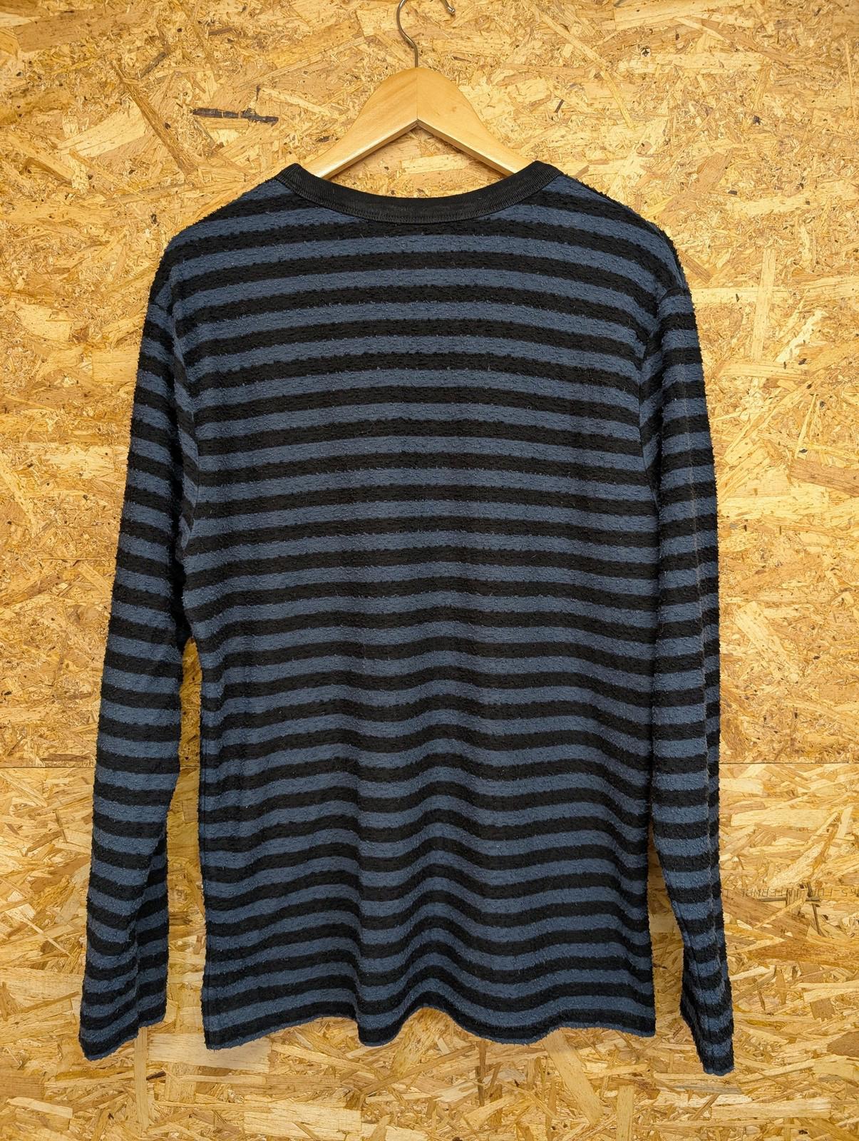 Levis Made & Crafted Jumper Large Men Striped Retro Knit Crew Neck Navy Blue LVC