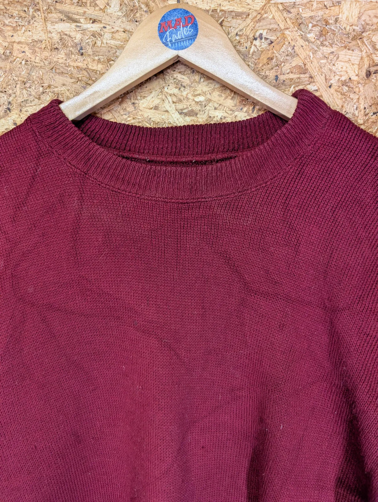 Filson Knitted Jumper Men Large Burgundy Wool Sweater Style 702 USA Made Vintage
