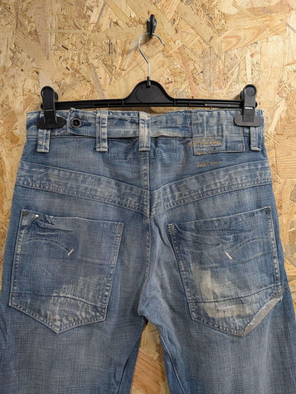 G-Star Jeans W30 L32 3301 Classic Y2K Vintage Blue Denim Straight Leg Button Fly