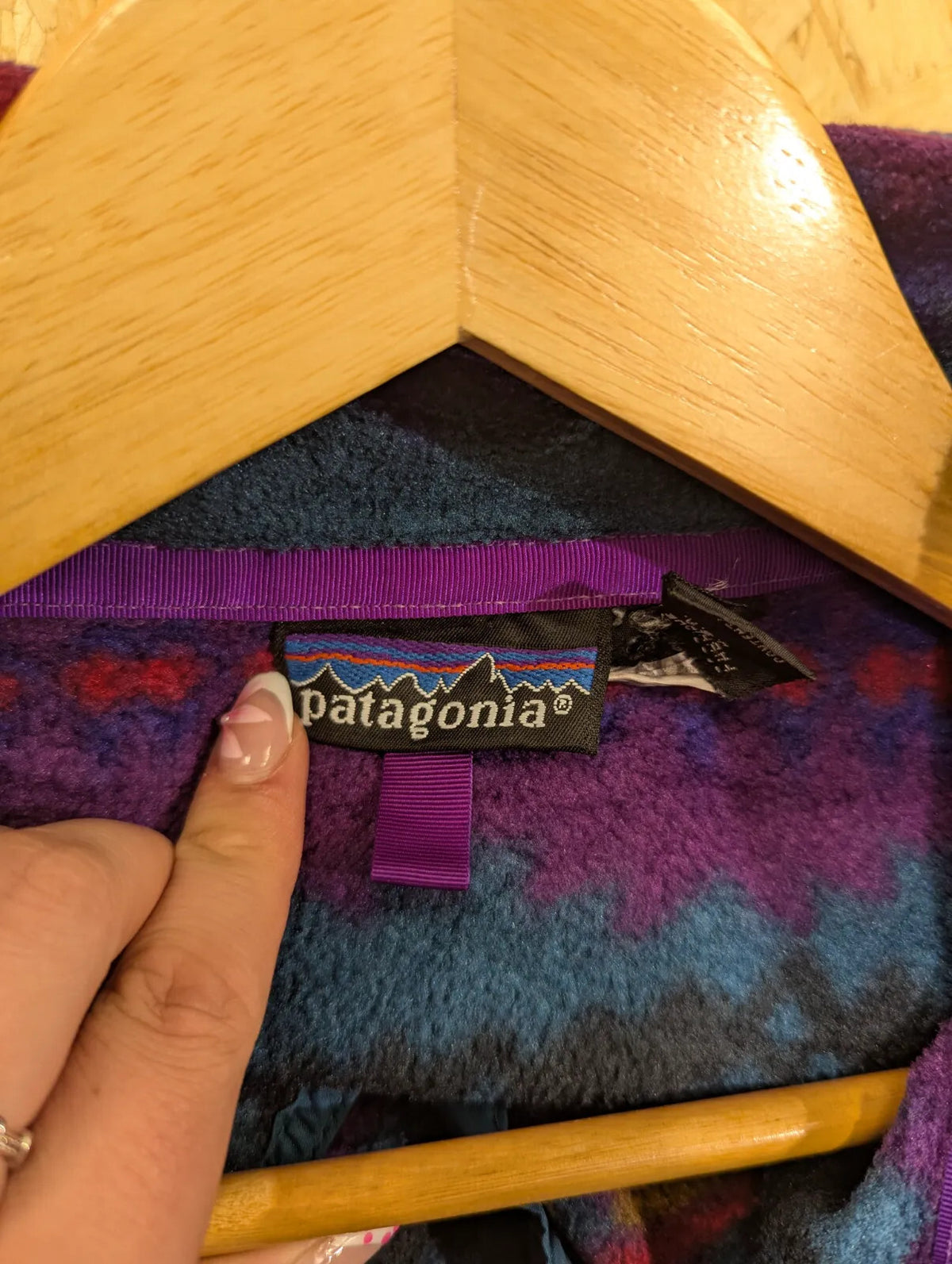 Vintage Patagonia Sacagawea Fleece Men Medium Fleece Geometric Snap-T USA 90s