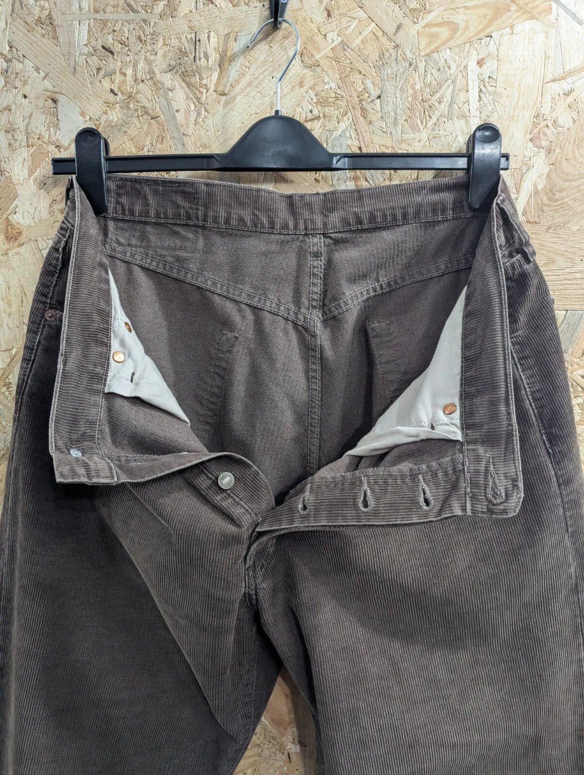 Levis 508 Corduroy Pants Mens W34 L32 Brown Cotton Jeans Button Fly Trousers