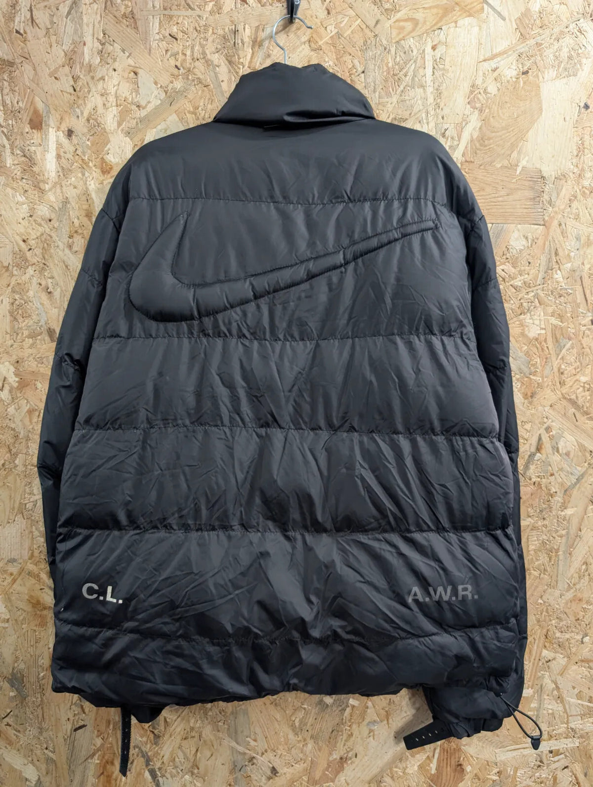 Nike A.W.R. NOCTA Puffer Jacket Mens Large Black Quilted Ltd Ed Drake Blue Tag