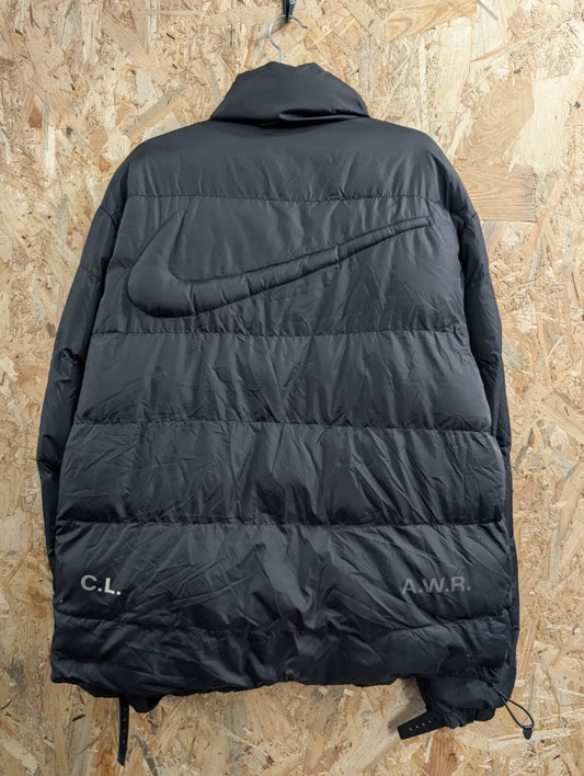 Nike A.W.R. NOCTA Puffer Jacket Mens Large Black Quilted Ltd Ed Drake Blue Tag