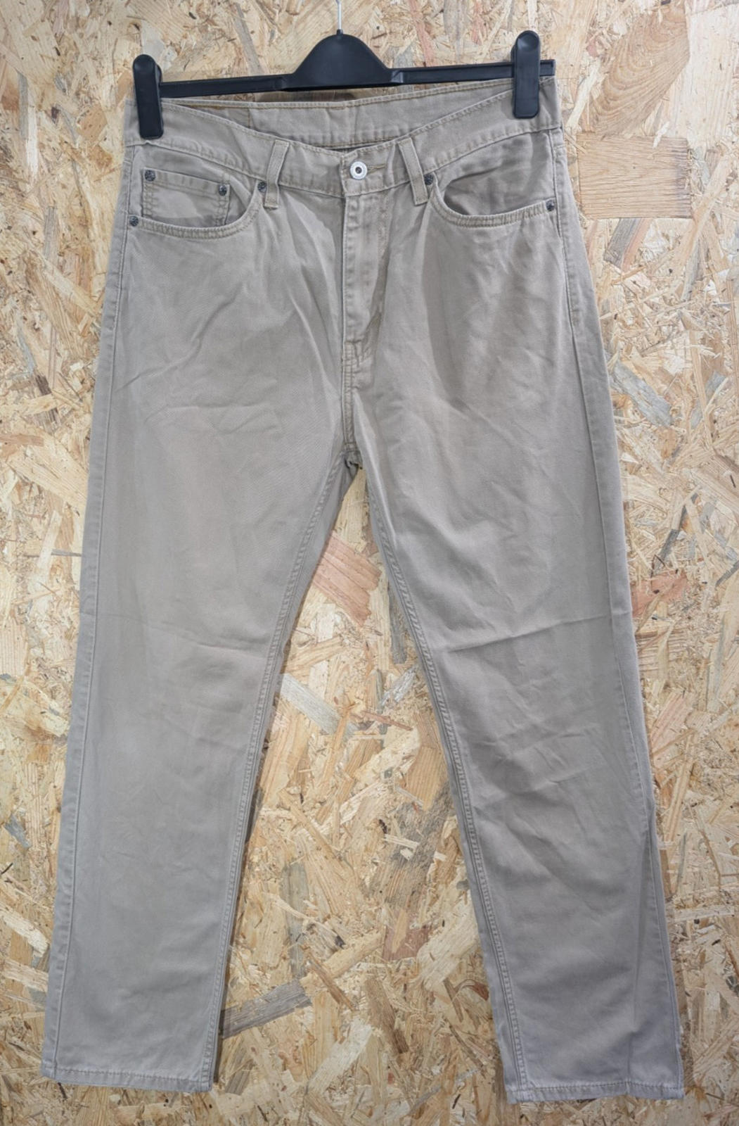 Levis 505 Chino Jeans W33 L32 Men Straight Leg Denim Stone Beige Khaki Zip Fly