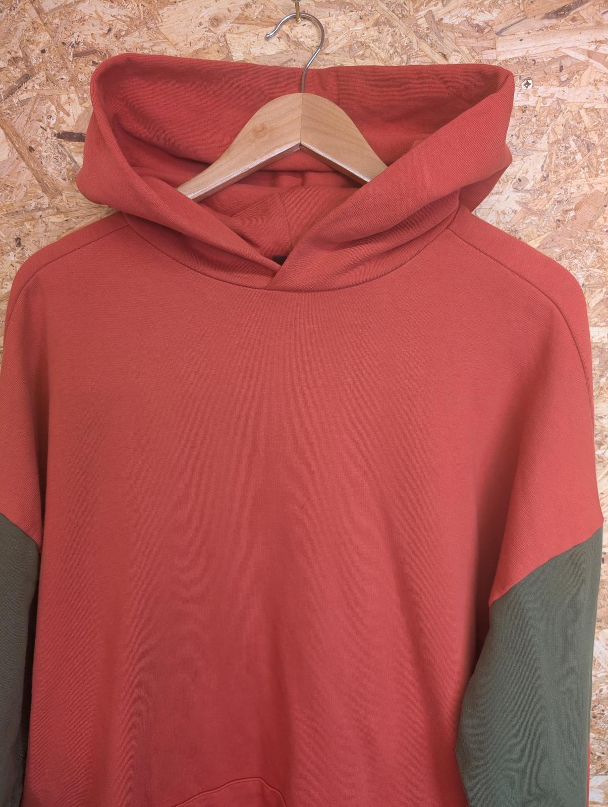 Jack Wolfskin Hoodie Mens Size Large Oversized Rust Orange Khaki Green
