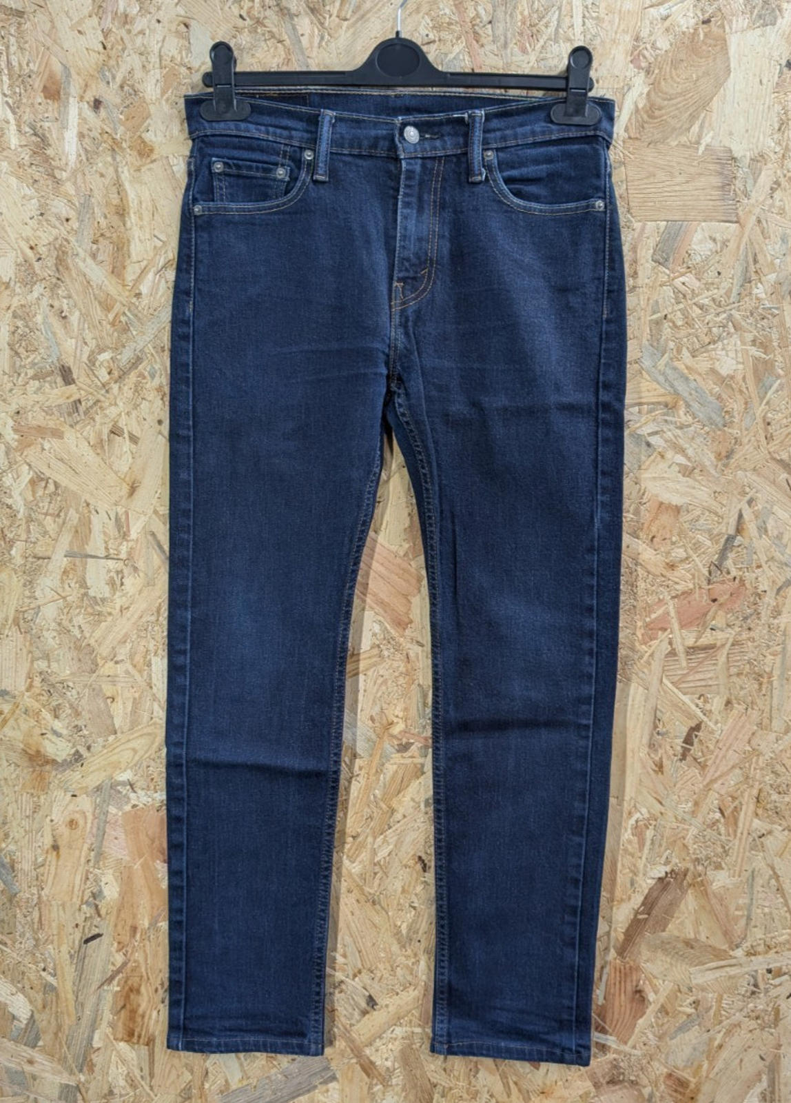 Levis 510 Skinny Jeans W30 L32 Men Navy Blue Stretch Premium Red Tab Zip Fly