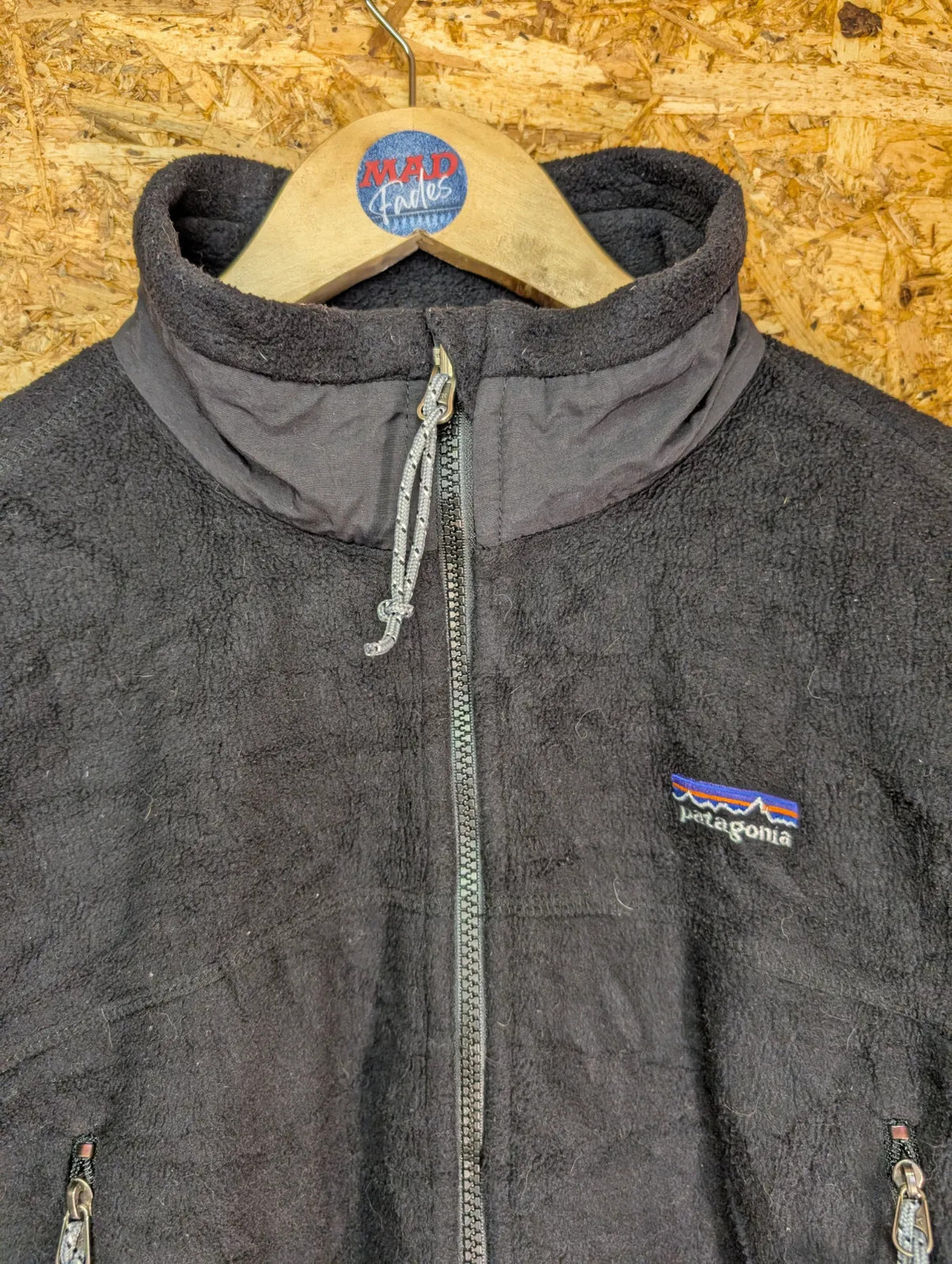 Patagonia R3 Radiant Fleece Jacket Womens Medium Black Full Zip Microgrid Hiking