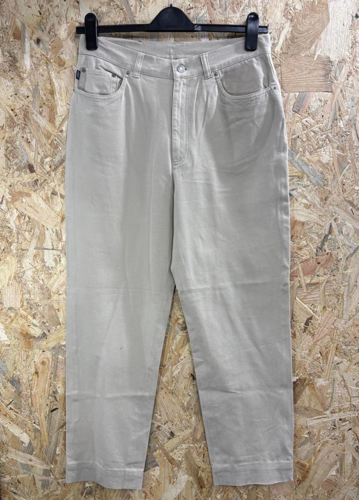 Ralph Lauren Jeans UK 12 W32 L32 Women Beige Tapered Fit Zip Fly Vintage Y2K