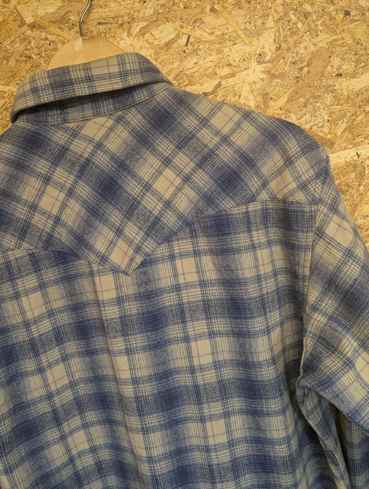 Pendleton Wool Shirt Medium Men Long Sleeve Plaid Western Blue Check Pearl Snap