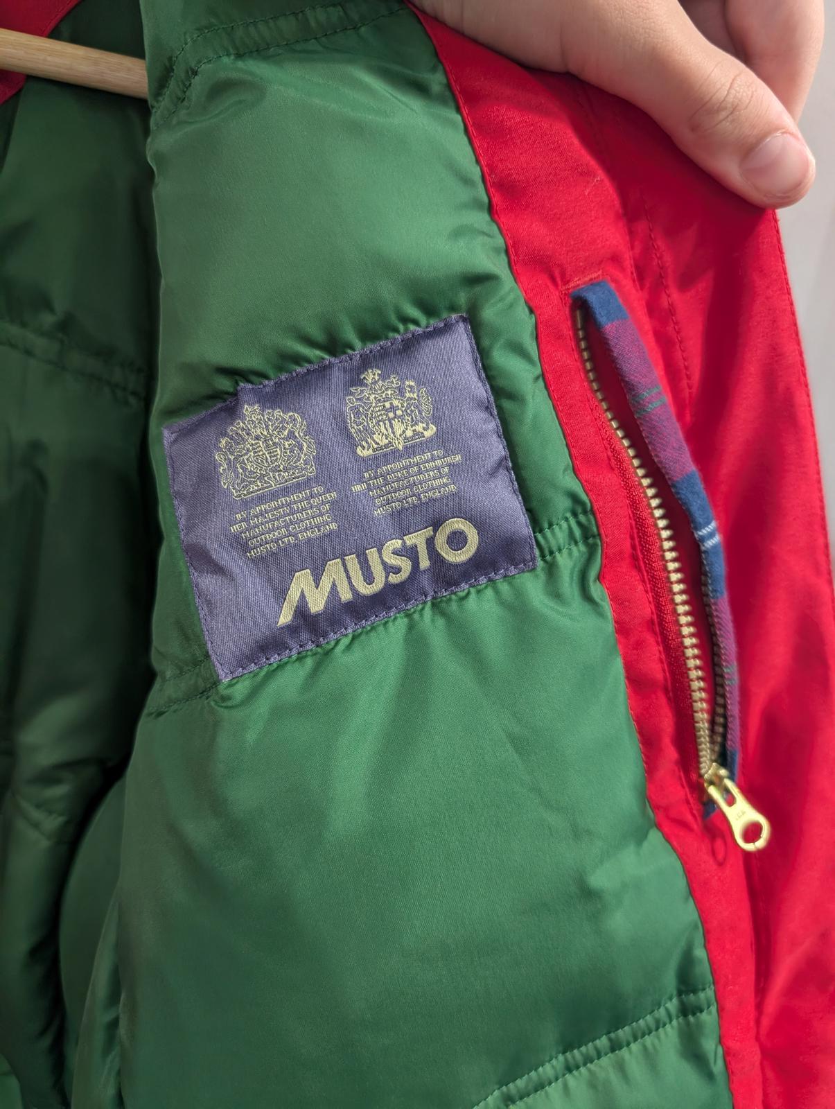 Musto Padded Jacket Womens Size 12 Signature Duck Down Feather Puffa Red Fleece