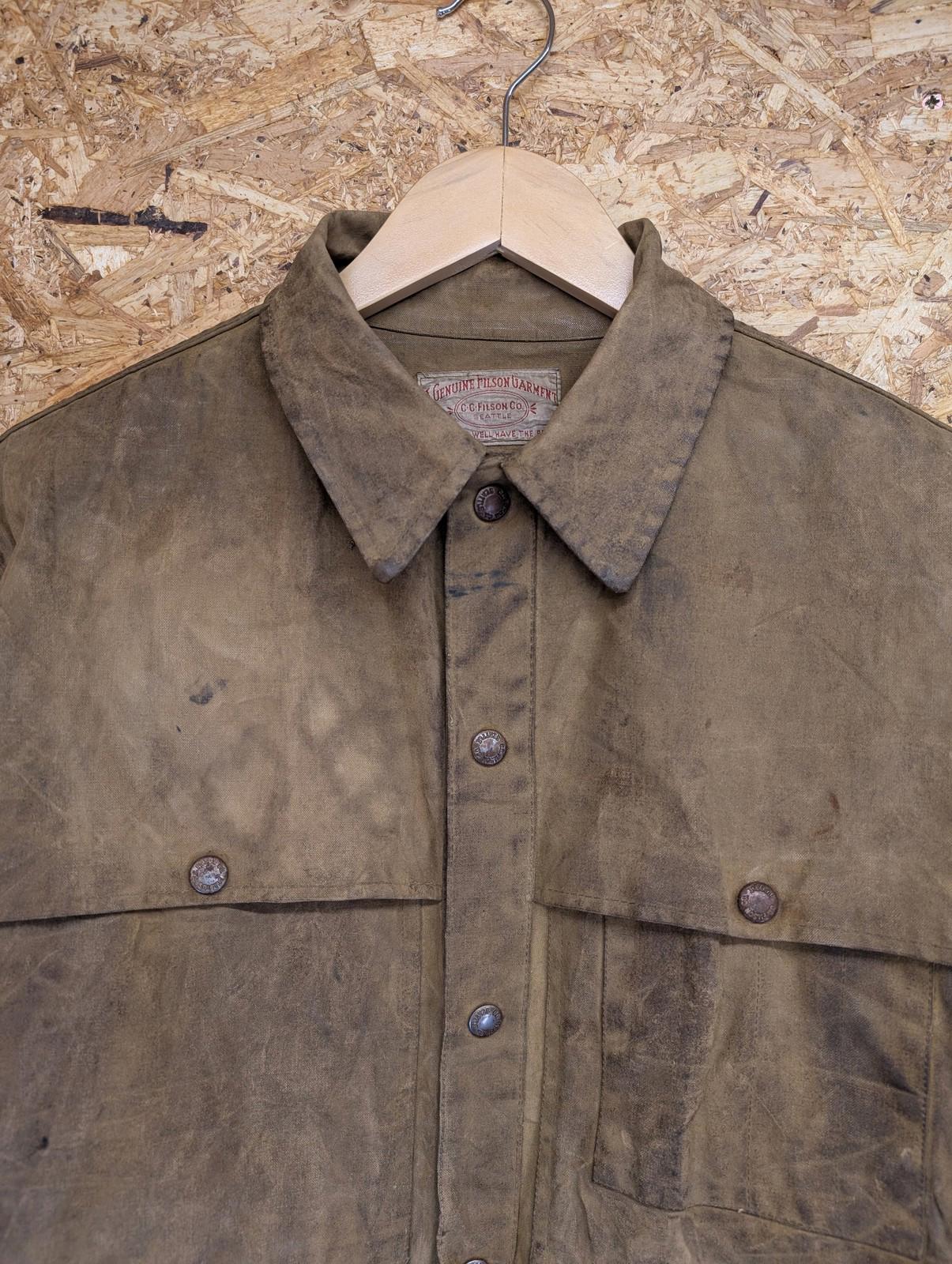 Filson Tin Cruiser Jacket Medium Men Vintage 50s Made USA Waxed Canvas Brown