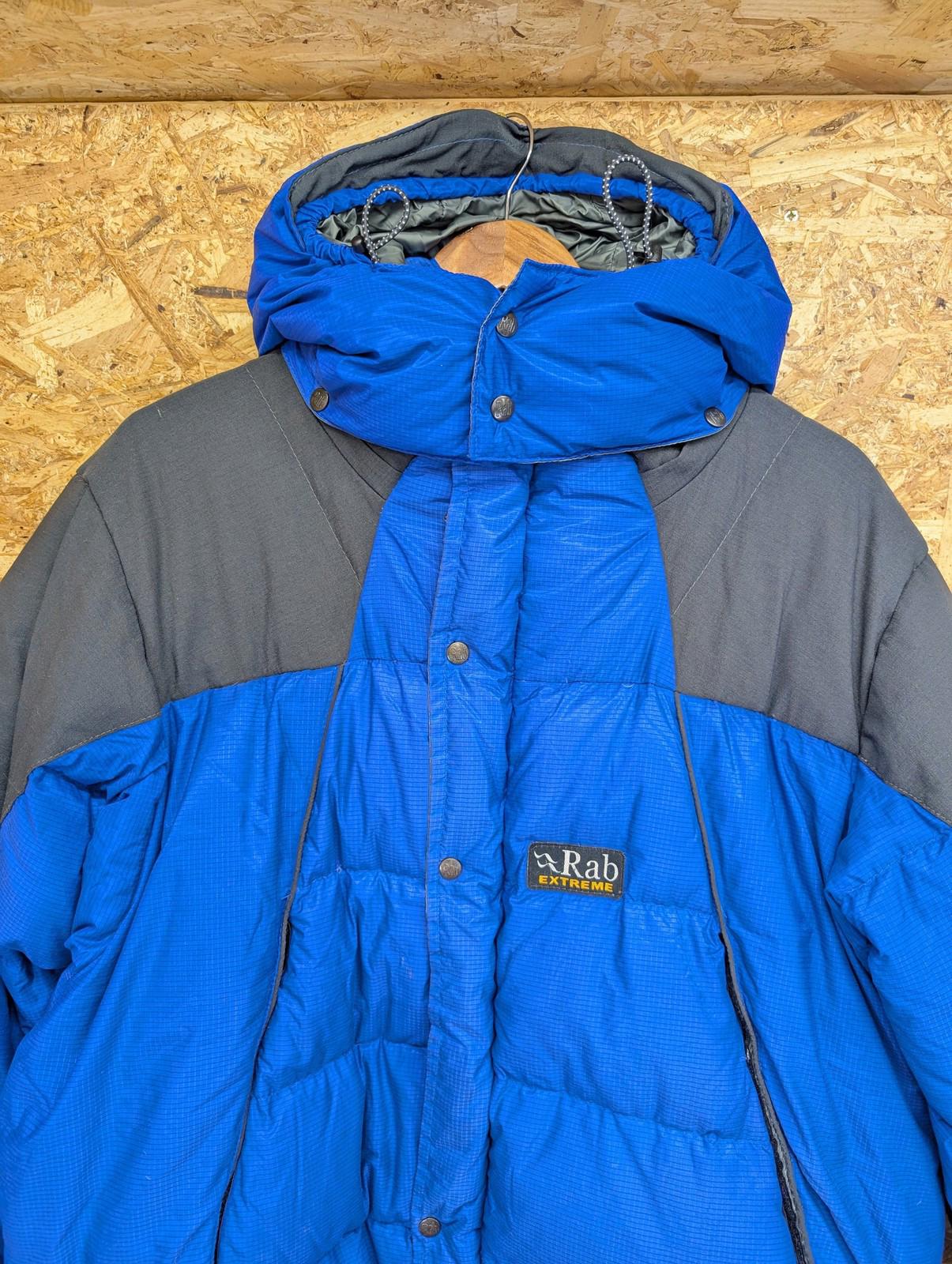 Rab Extreme Down Puffer Jacket XL Men Summit Down Blue Grey Puffa Vintage Y2K