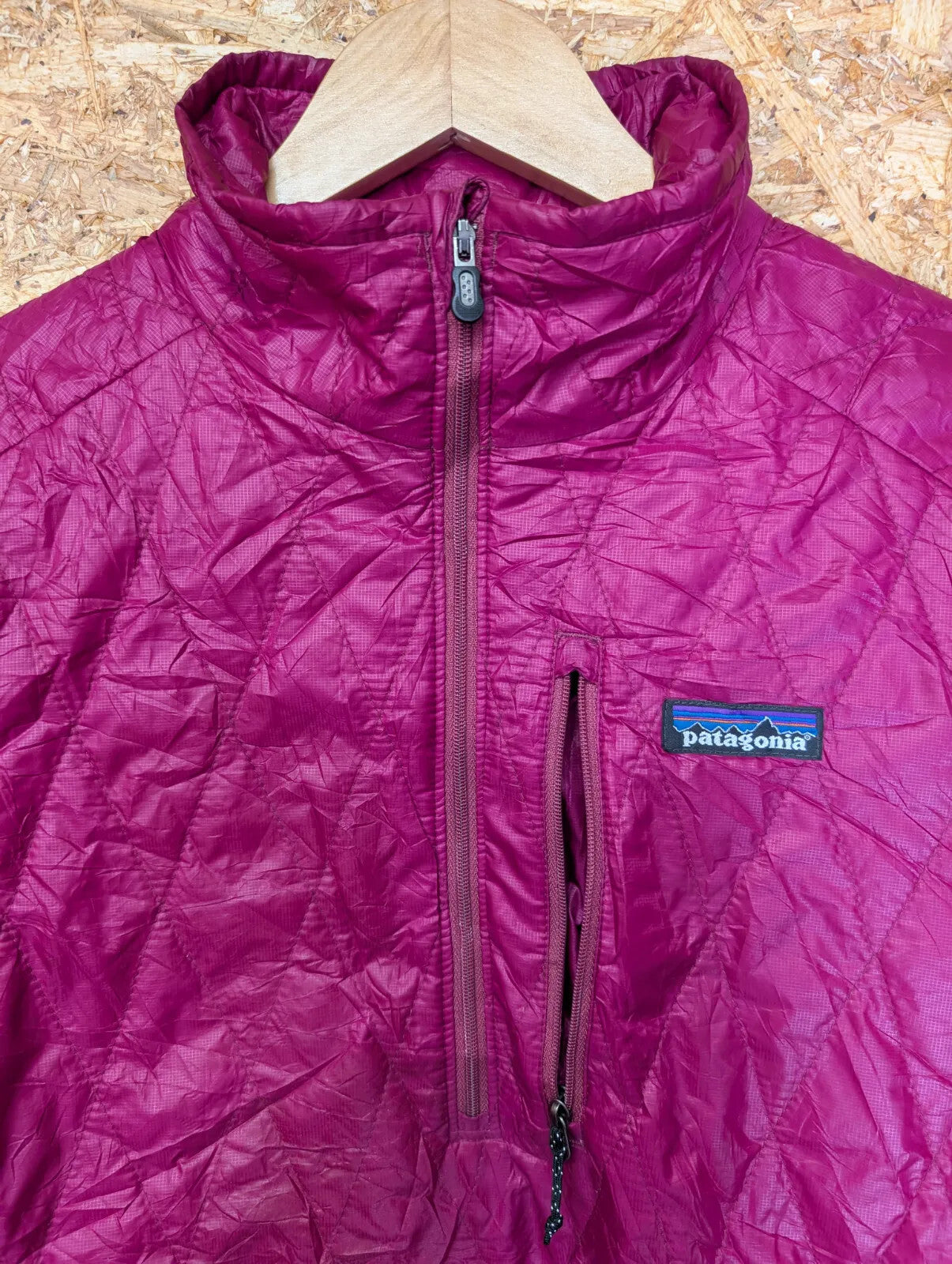Patagonia Nano Puff Pullover Womens Medium Magenta Quilt Lightweight Primaloft