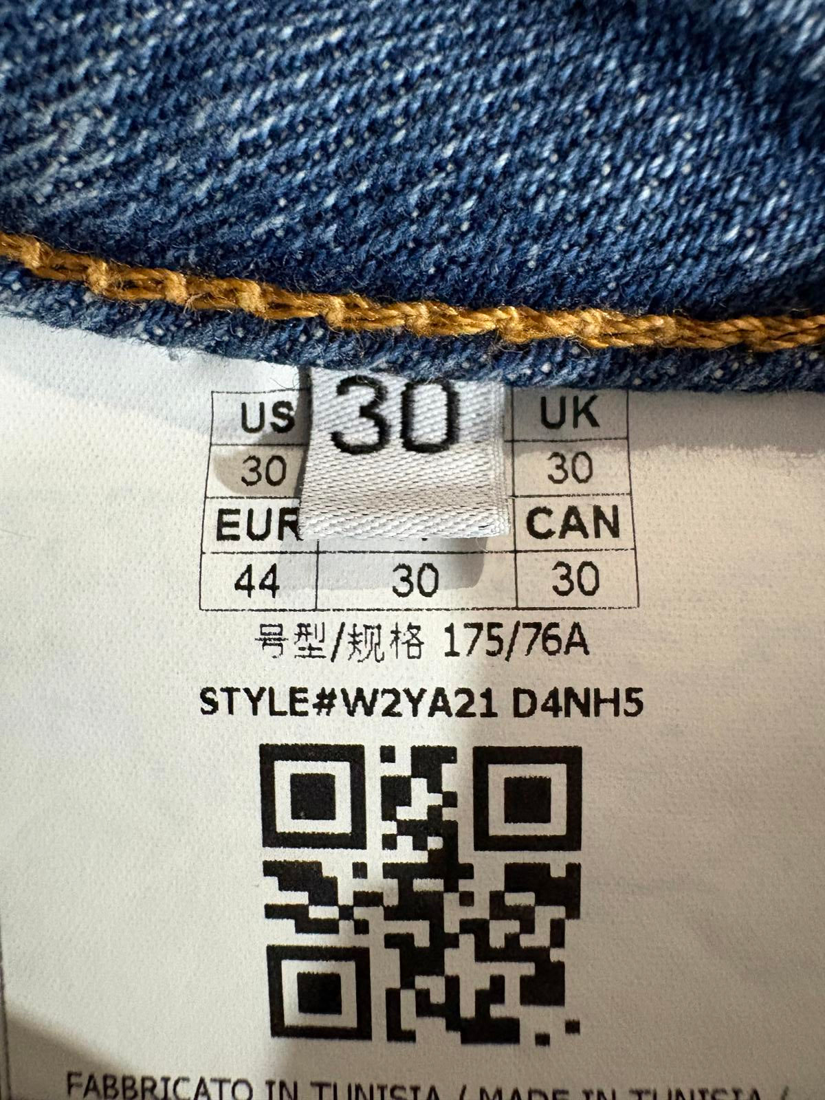 Guess Tapered High Mom Blue Jeans Size 10 W30 L30 Women Stonewash Boyfriend Fit