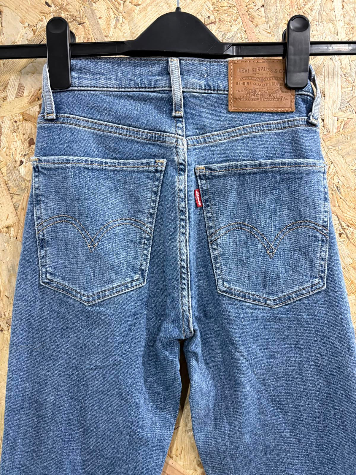 Levis Mile High Super Skinny Jeans Girls Age 11 W23 L30 Slim Blue Premium Big E