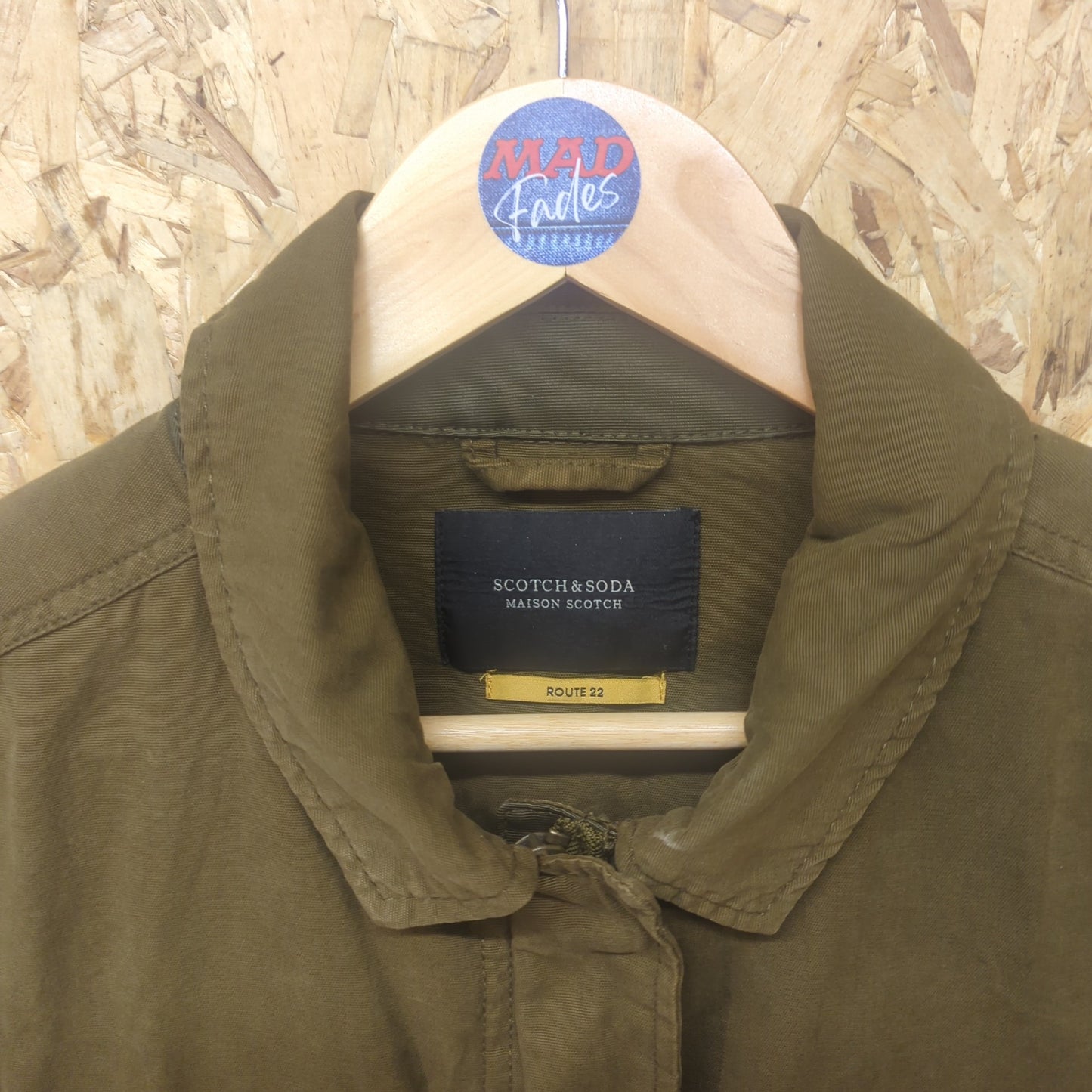 Scotch & Soda Safari Workwear Utility Jacket Military Khaki Green Mens Small