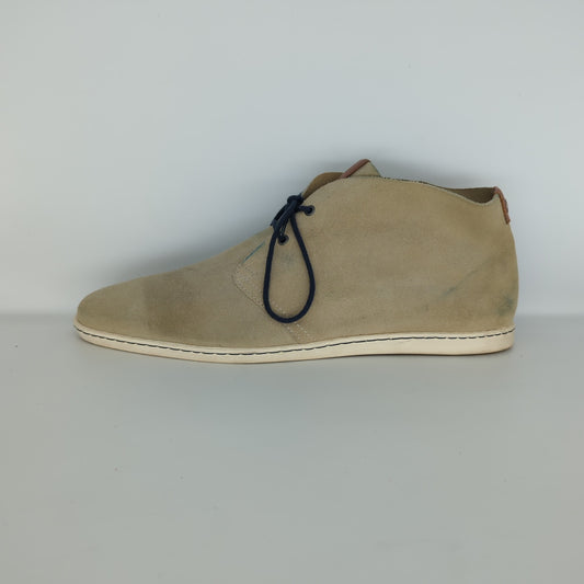 Fred Perry Beige Cream Desert Boots Suede Lace Up Casual Inide Mens UK 10 EUR 45