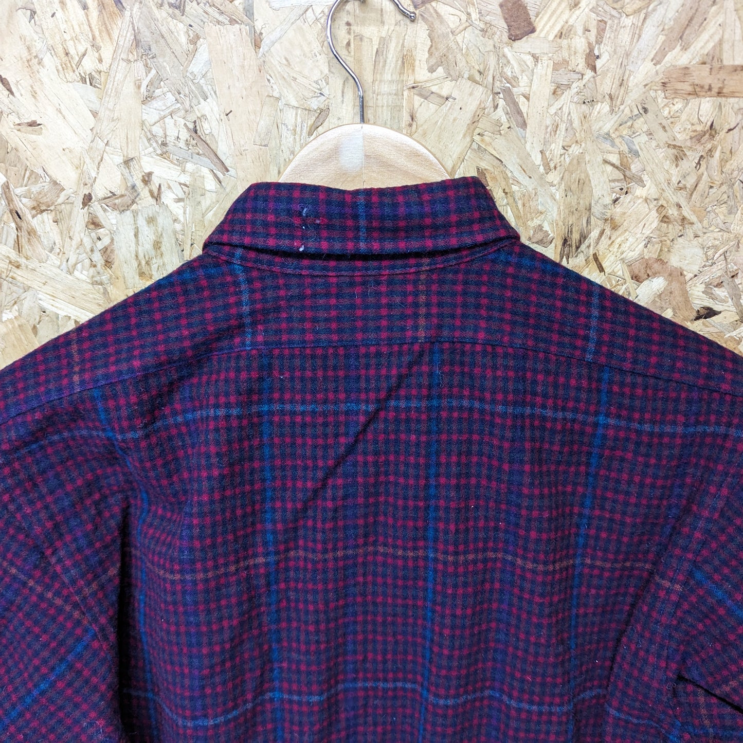 Pendleton USA Vintage 90s Heavy Duty Wool Shirt Jacket Check Plaid Red Medium