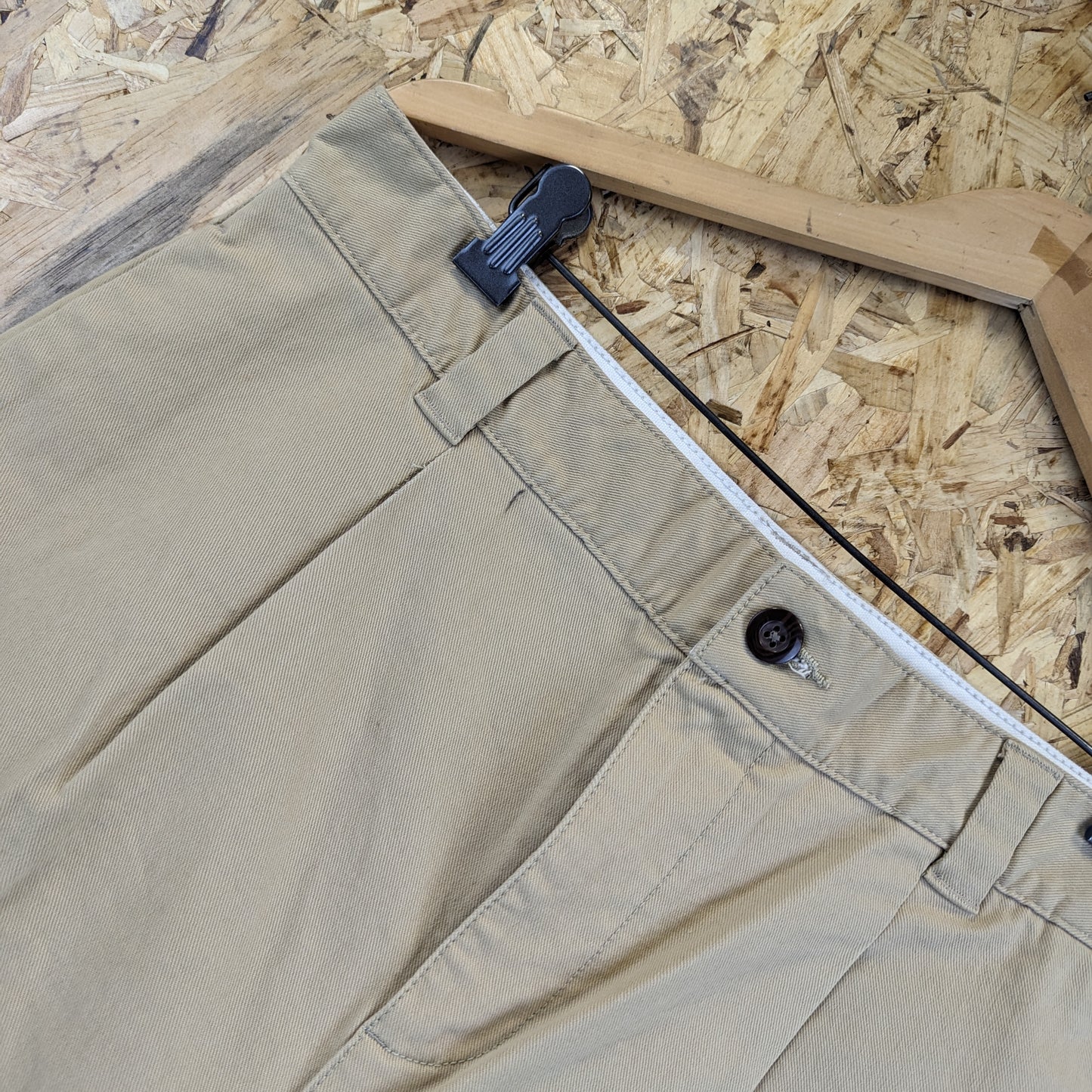 Stronghold Workwear Cotton Beige Canvas Chino Pants USA Utility Hiking W32 L32